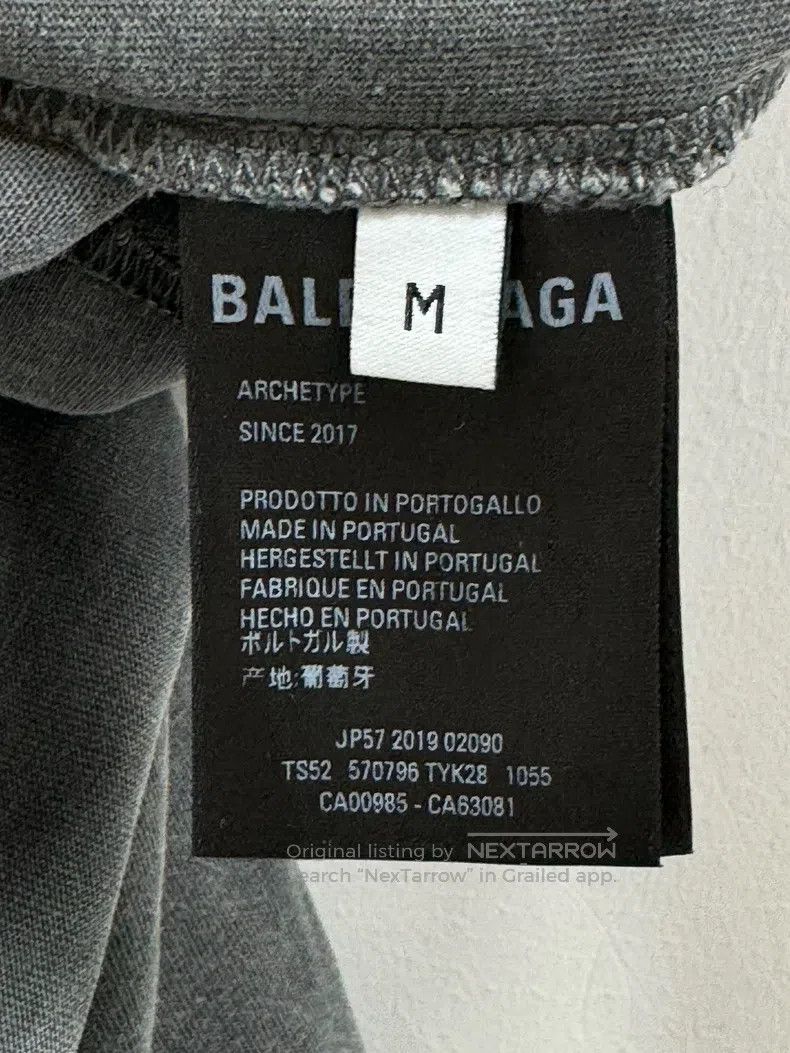 Balenciaga Balenciaga Small logo washed Tee Size US M / EU 48-50 / 2 - 8 Thumbnail