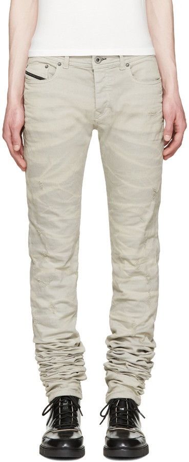 Diesel × Diesel Black Gold × Vintage Diesel Black And Gold Jeans White Stacked Size US 36 / EU 52 - 13 Thumbnail