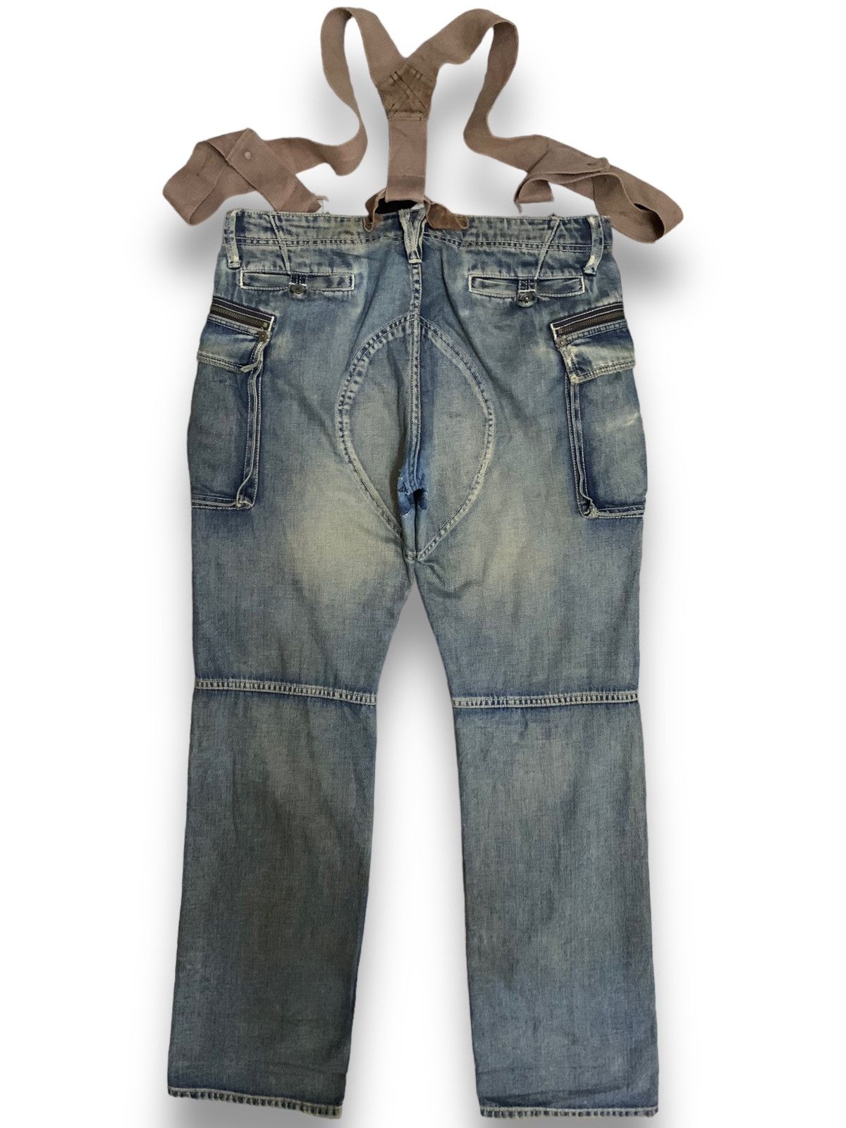 Japanese Brand Vintage Japanese Brand Mud Wash Baggy Fatigue Bush Jeans Size US 34 / EU 50 - 4 Thumbnail