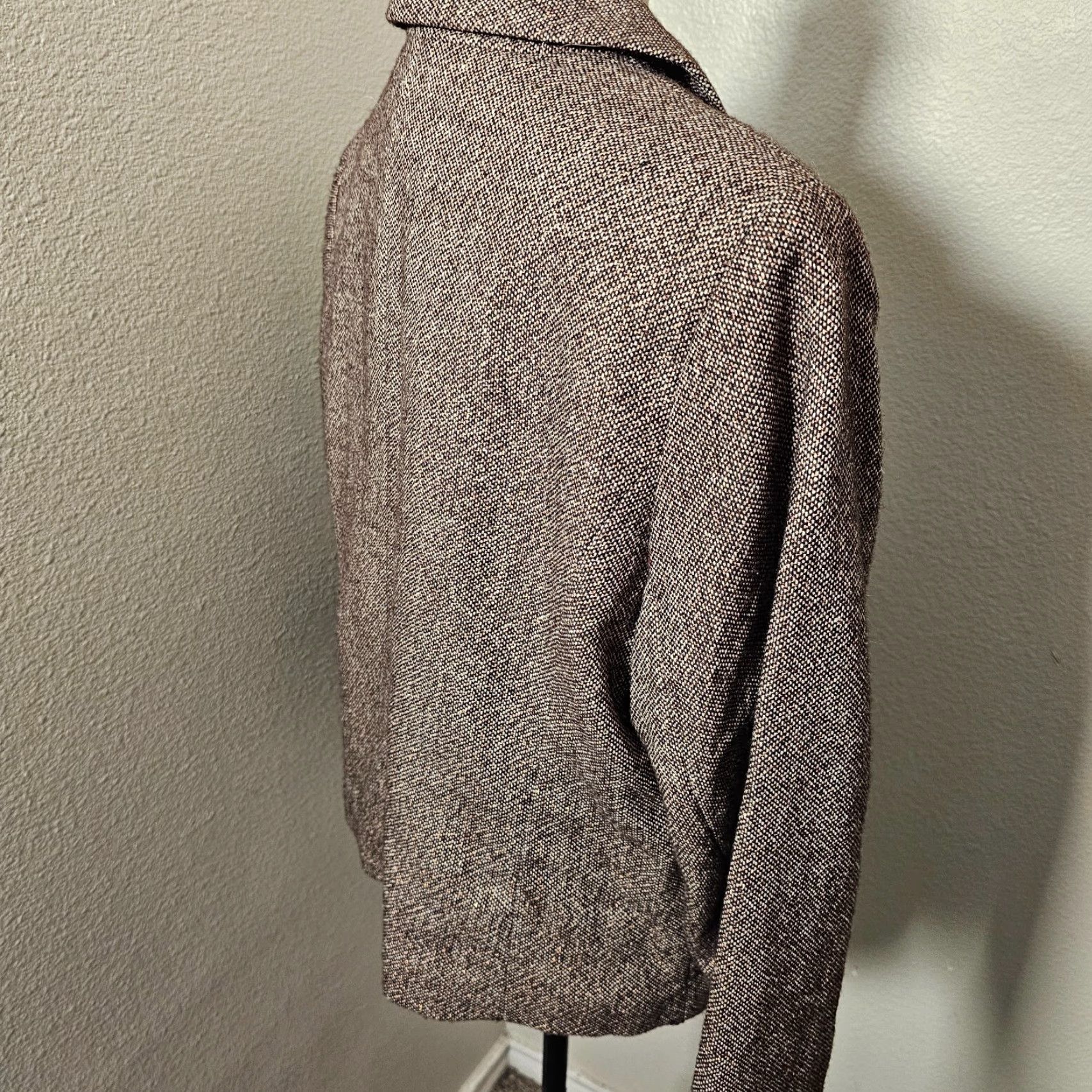 Vintage VINTAGE Chadwick's Blazer Womens 16 Brown Jacket Button Pockets Lined Wool Blend Tweed Short Tailored Classic Urban Collegiate 80s 90s Mens Womens? Size XXL / US 16-18 / IT 52-54 - 4 Thumbnail