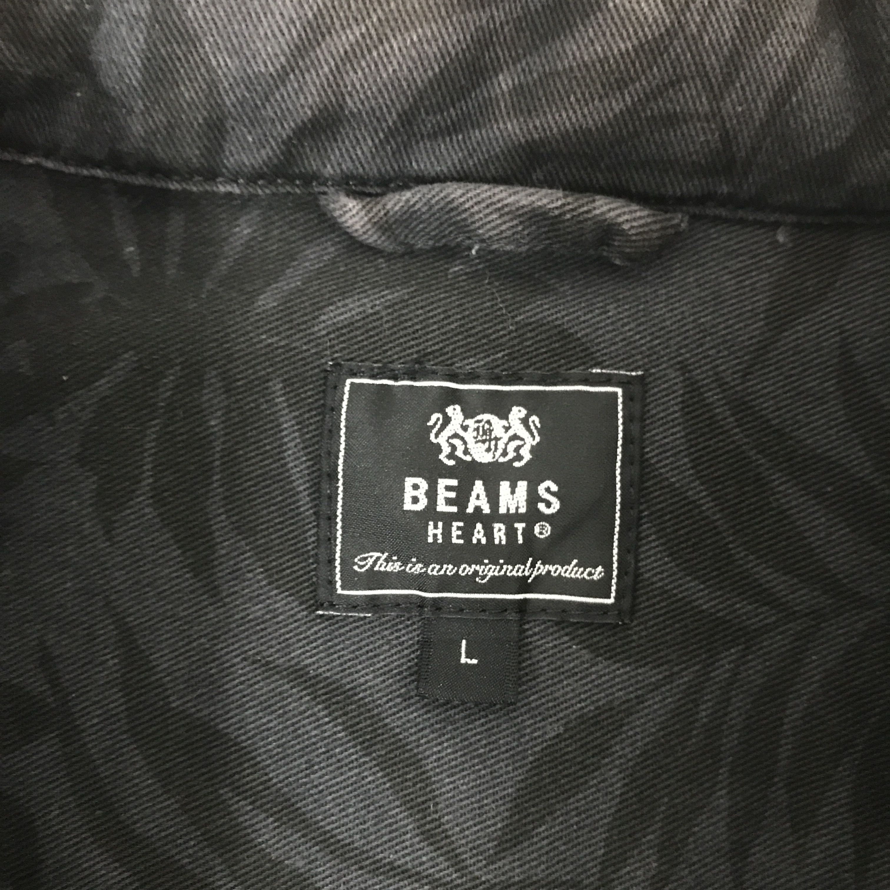 Beams Plus Vintage Beams Heart Black Faded Jacket K61B7 Size US L / EU 52-54 / 3 - 8 Thumbnail