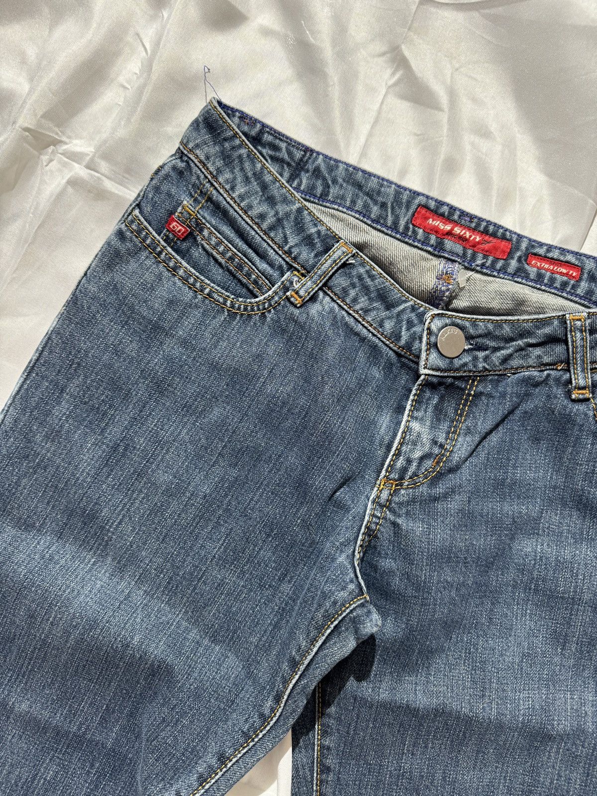 Miss Sixty Miss Sixty Y2K Low Rise Flared Jeans Size 29" - 5 Thumbnail