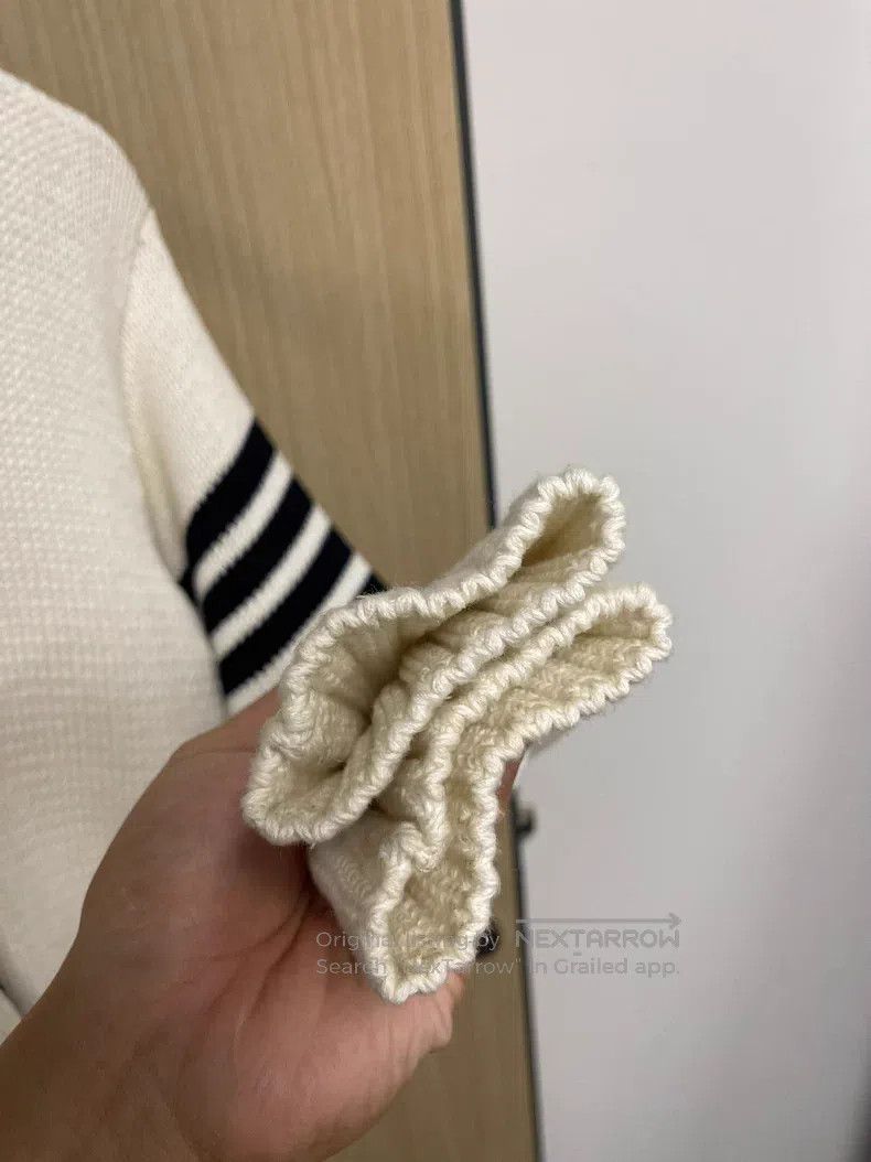 Thom Browne Thom Browne Knit Cardigan in Beige, Black, and White Size US XS / EU 42 / 0 - 5 Thumbnail
