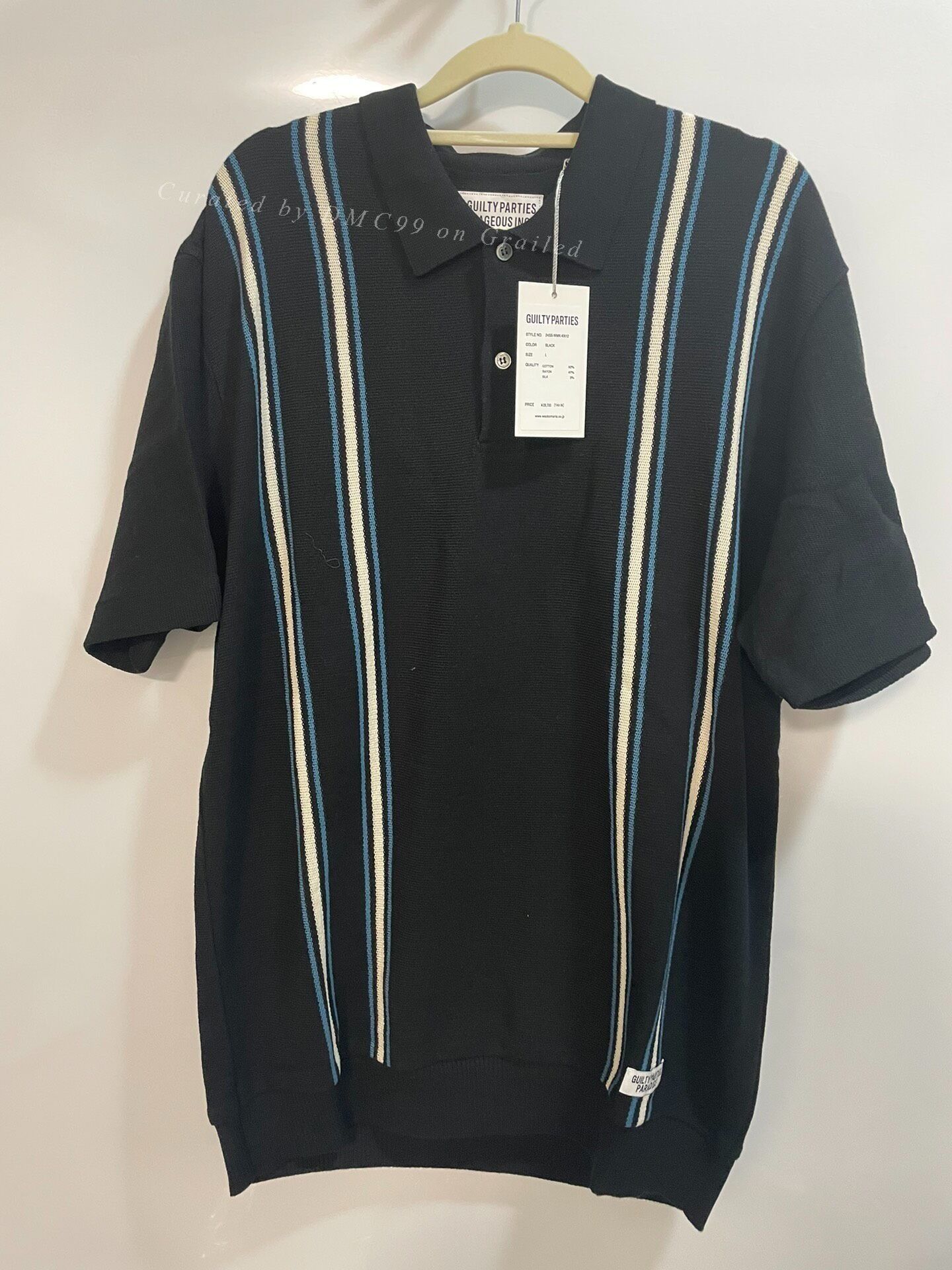 Wacko Maria WACKO MARIA Striped Jacquard Knit Polo Size US L / EU 52-54 / 3 - 1 Thumbnail