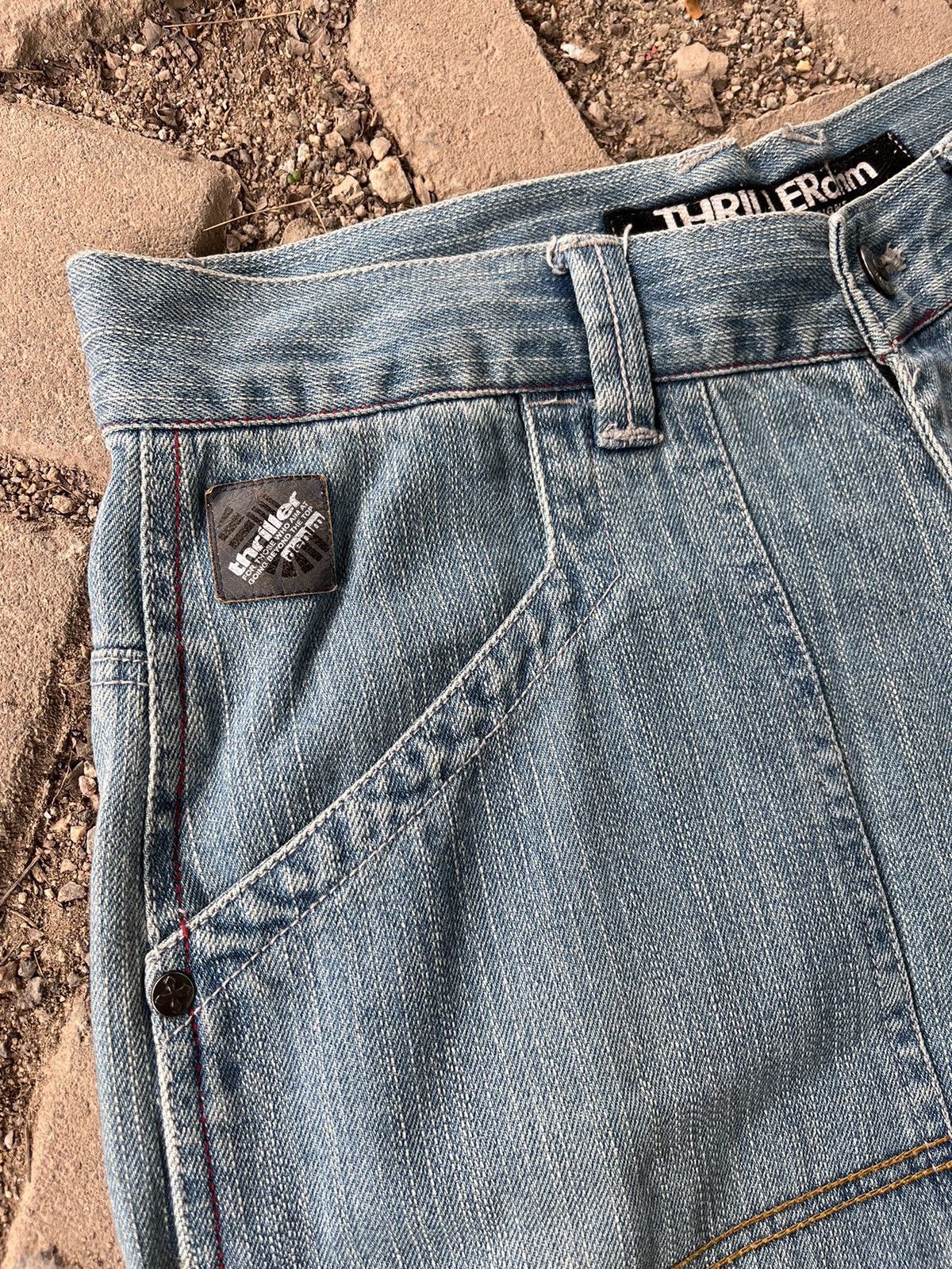 Japanese Brand × Vintage Baggy Jort Thriller Denim Size US 31 - 8 Thumbnail