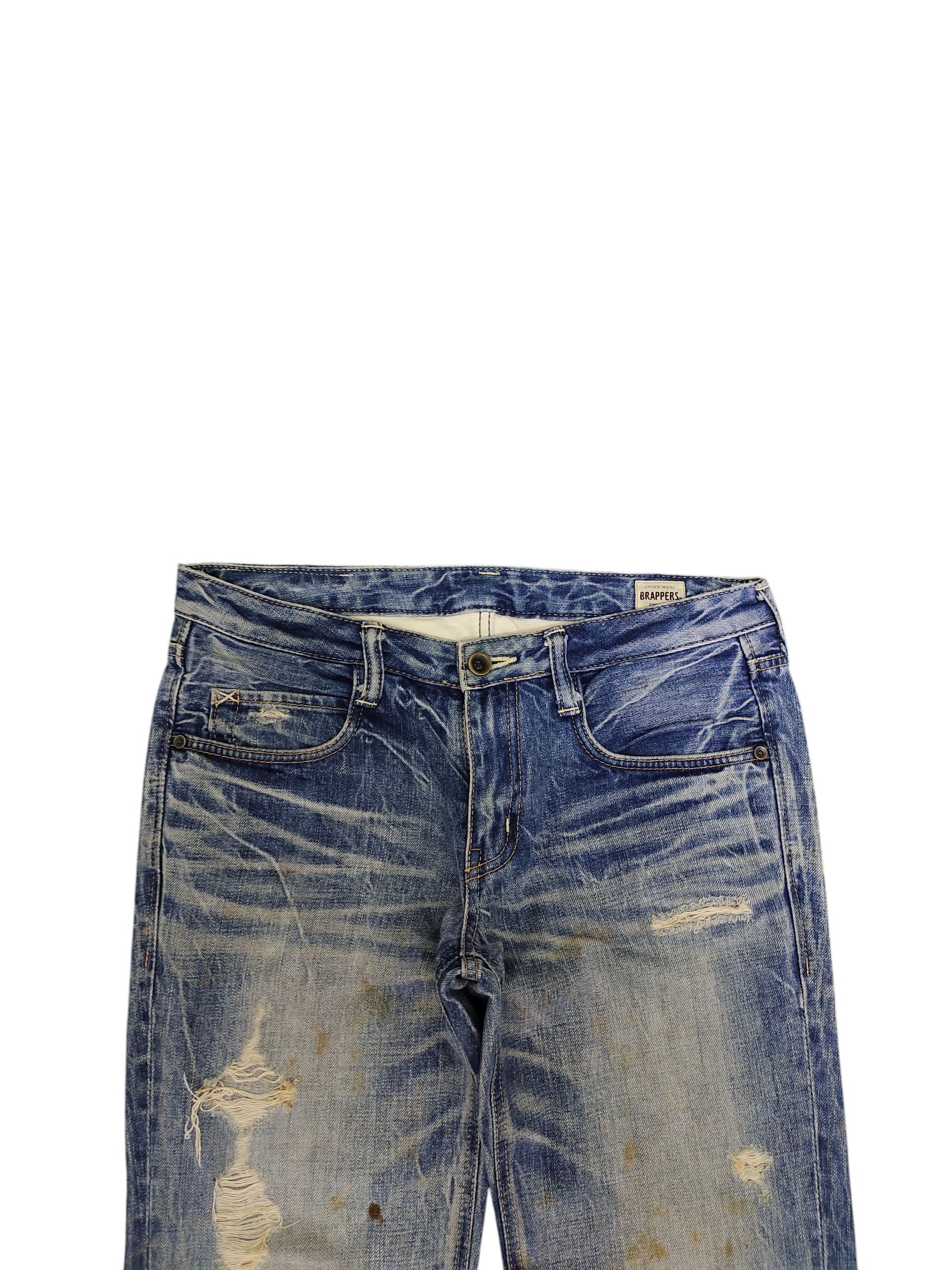 Kapital Distress Jeans Brappers Union Made Rusty Clawmark Grunge Size US 31 - 2 Thumbnail
