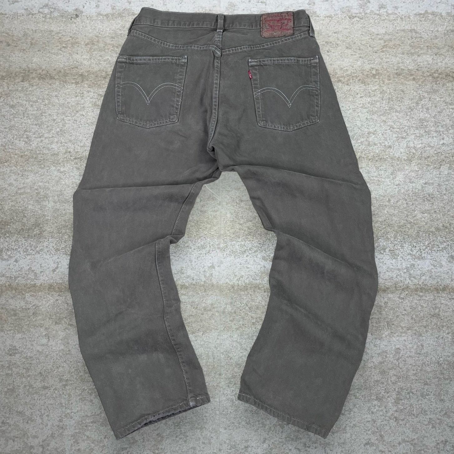 Vintage Y2K Levis Jeans 501 31x30 Regular Straight Fit Green