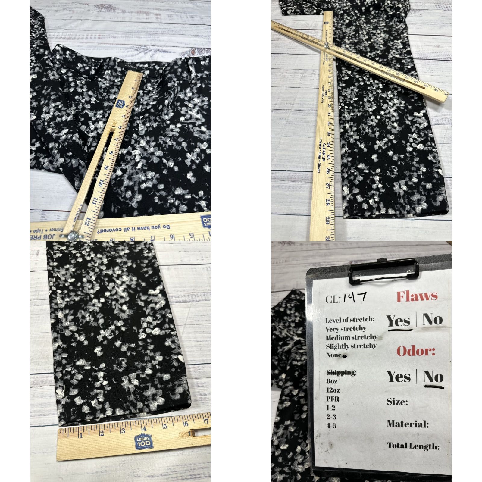 Ann Taylor Ann Taylor Black White Abstract Dress Pants Women Sz 10 Pockets Straight Leg Size 32" / US 10 / IT 46 - 8 Thumbnail