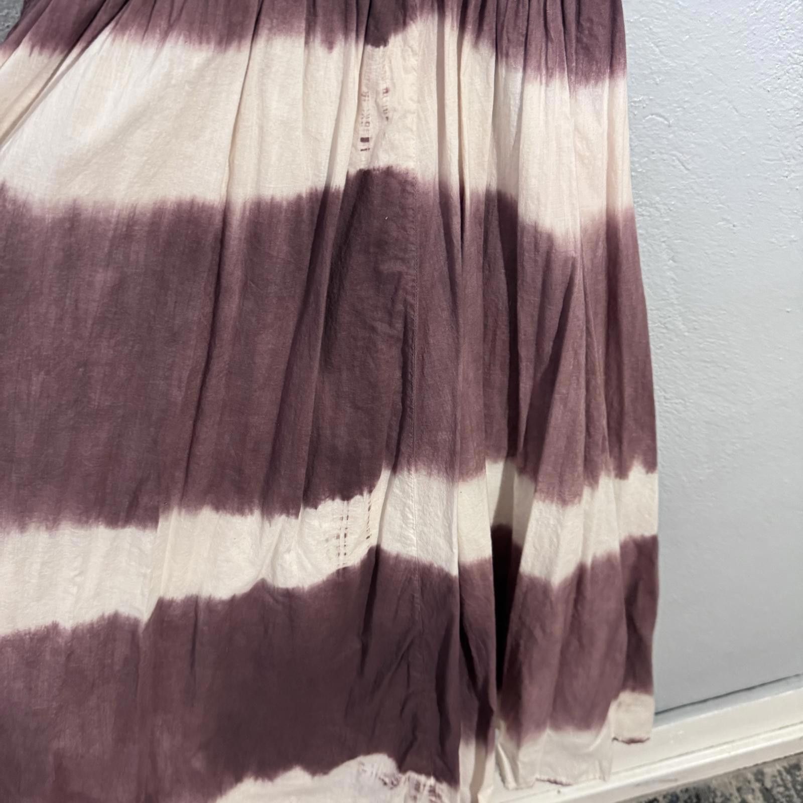 Designer Bohemian Tie-Dye Summer Dress, Spaghetti Straps Size L / US 10 / IT 46 - 8 Thumbnail