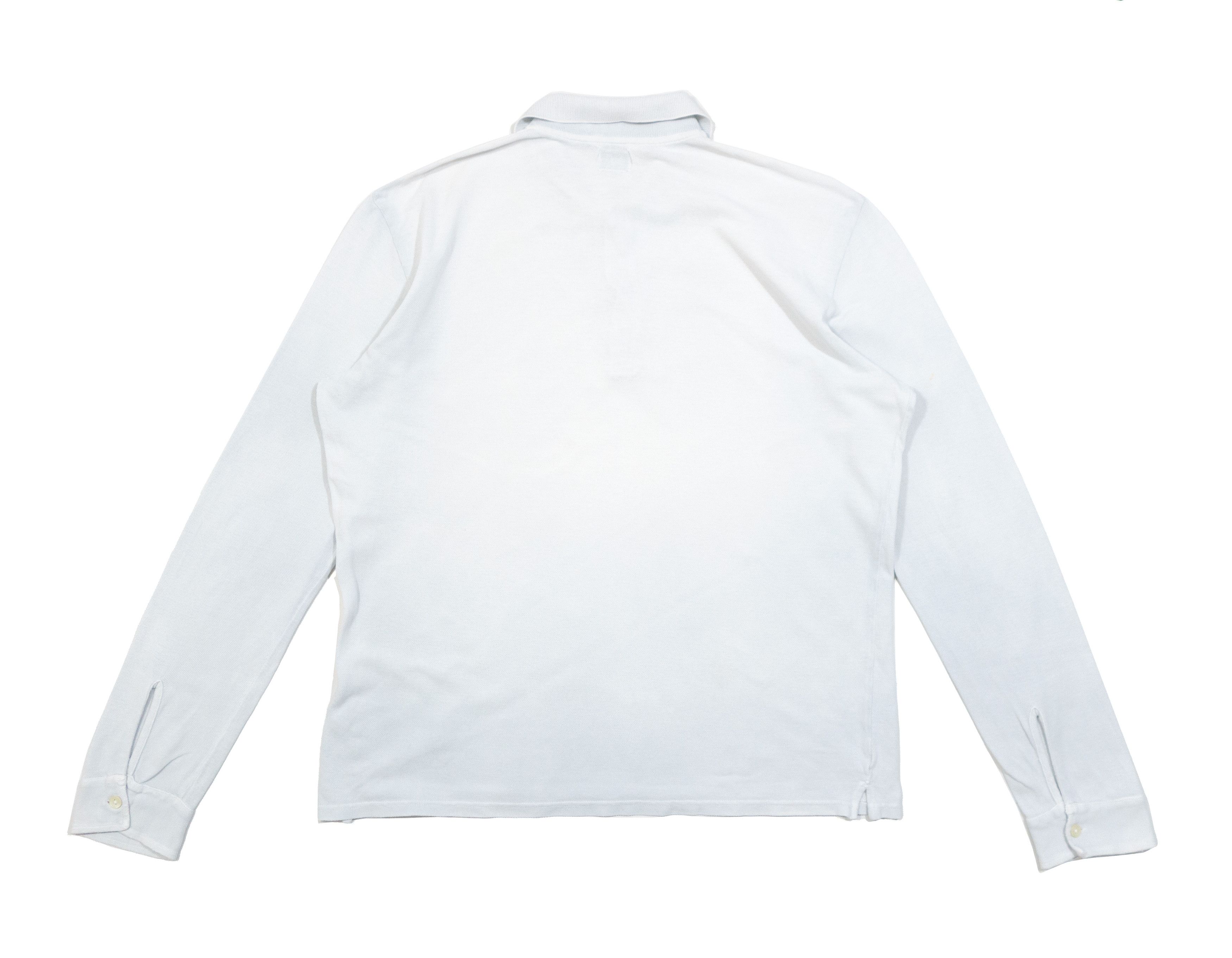 C.P. Company Garment Dyed Long Sleeve Polo Shirt 2003 Vintage Size US XL / EU 56 / 4 - 2 Thumbnail