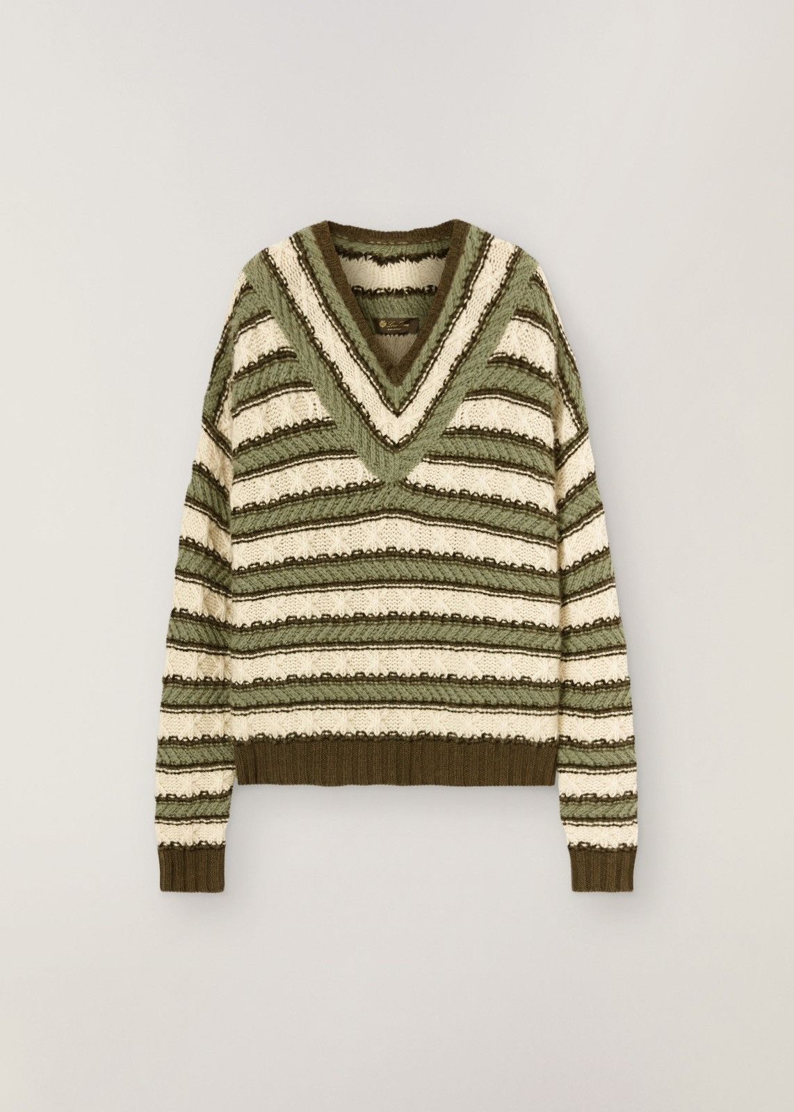 image of Loro Piana O1Loc1C0224 V Neck Sweater In Multicolor, Women's (Size XL)