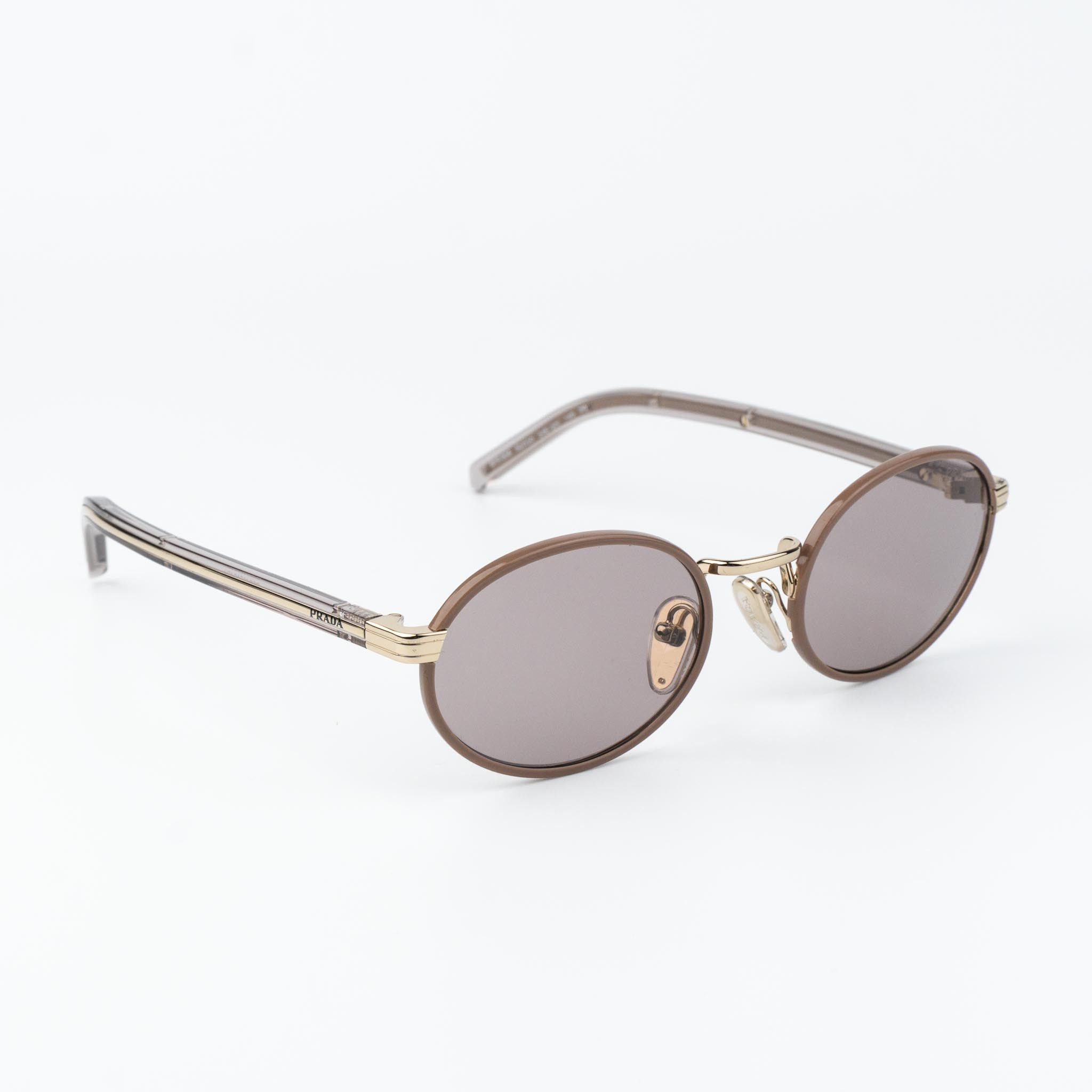 Prada Prada Women Sunglasses Oval PRB56S 24E20I NEW AUTHENTIC Size ONE SIZE - 4 Thumbnail