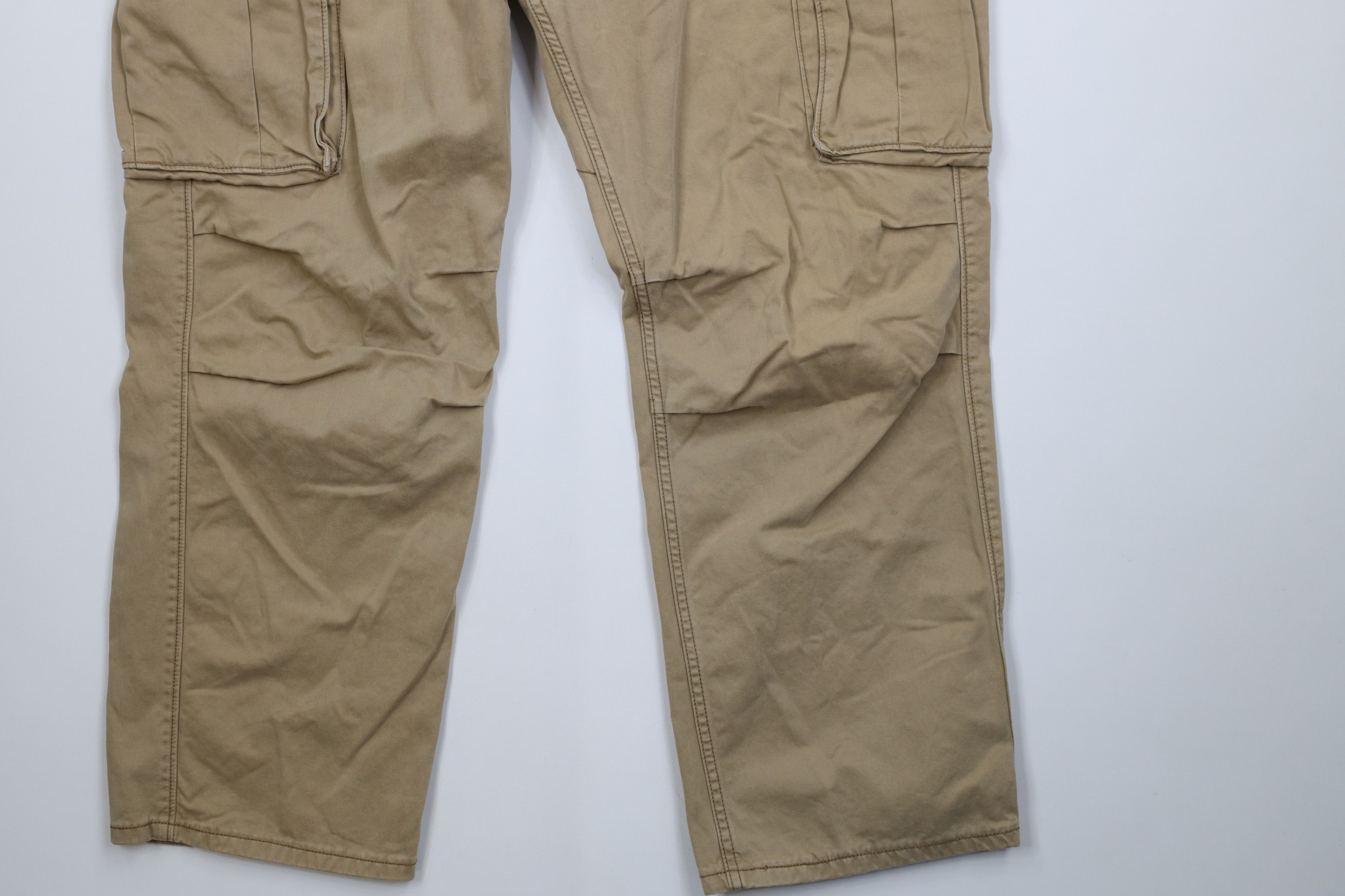 Levi's Vintage Y2K Levis Baggy Wide Leg Cargo Pants Brown Cotton Size US 40 / EU 56 - 4 Thumbnail