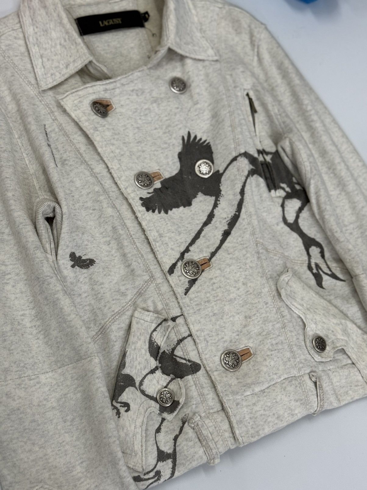 In The Attic 🔥 ANARCHISM LAGUST GOTHIC CROPED SWEAT JACKET Size XS / US 0-2 / IT 36-38 - 4 Thumbnail