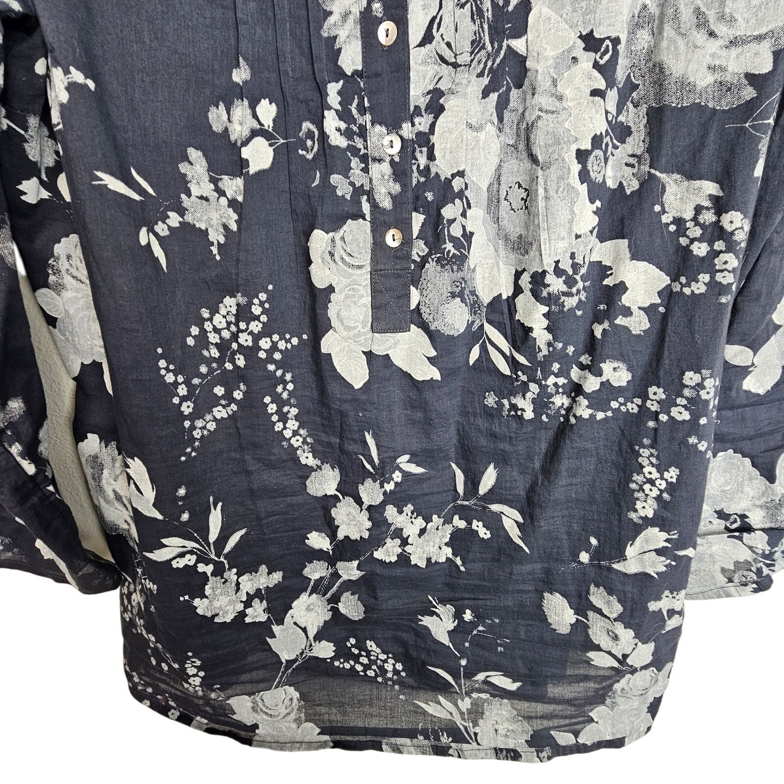 Soft Surroundings Soft Surroundings Floral Tuberosa Tunic Sz L Pleated Resort Size L / US 10 / IT 46 - 4 Thumbnail