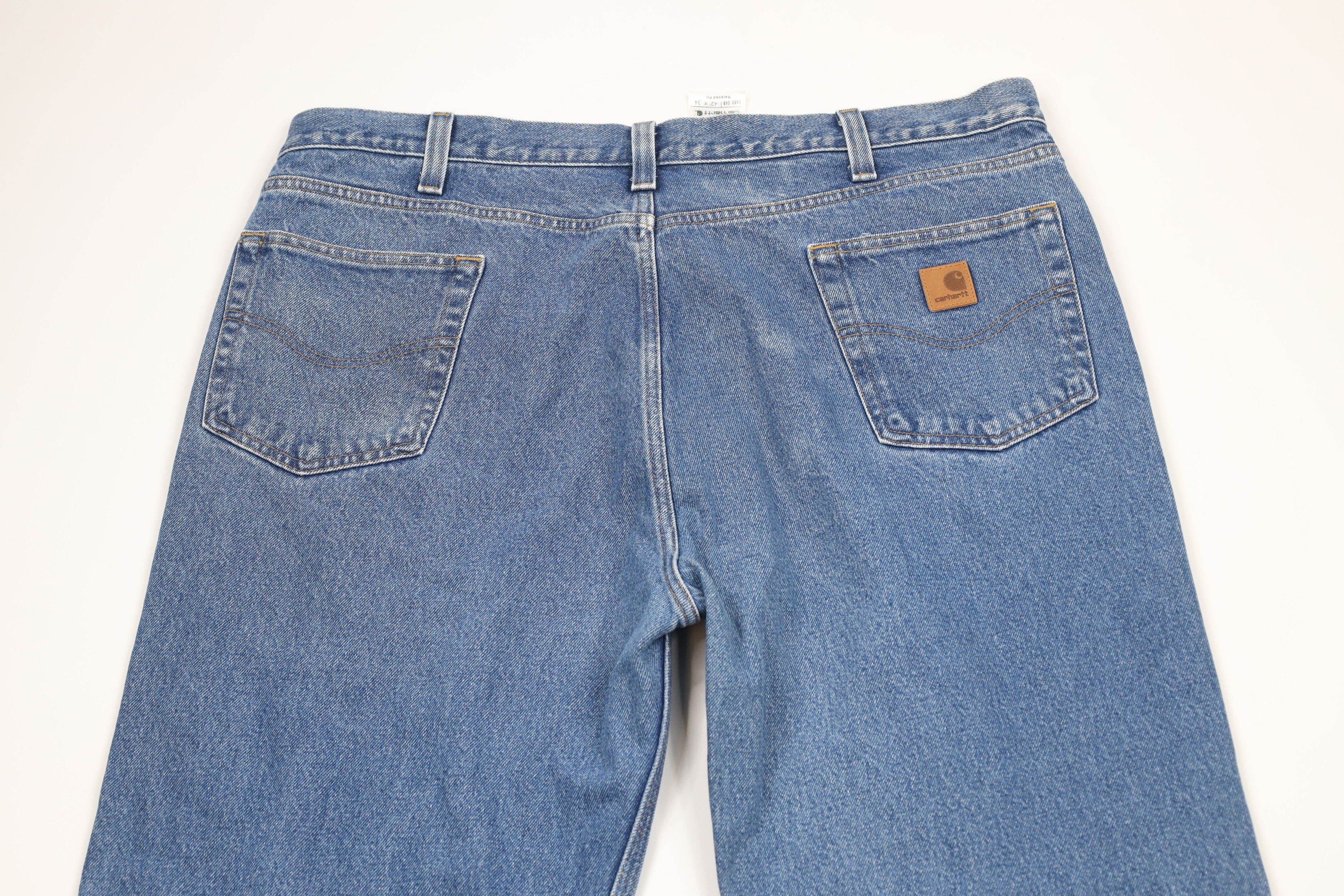 Carhartt × Vintage Vintage Carhartt Out Wide Leg Relaxed Fit Denim Jeans Blue Size US 42 / EU 58 - 8 Thumbnail