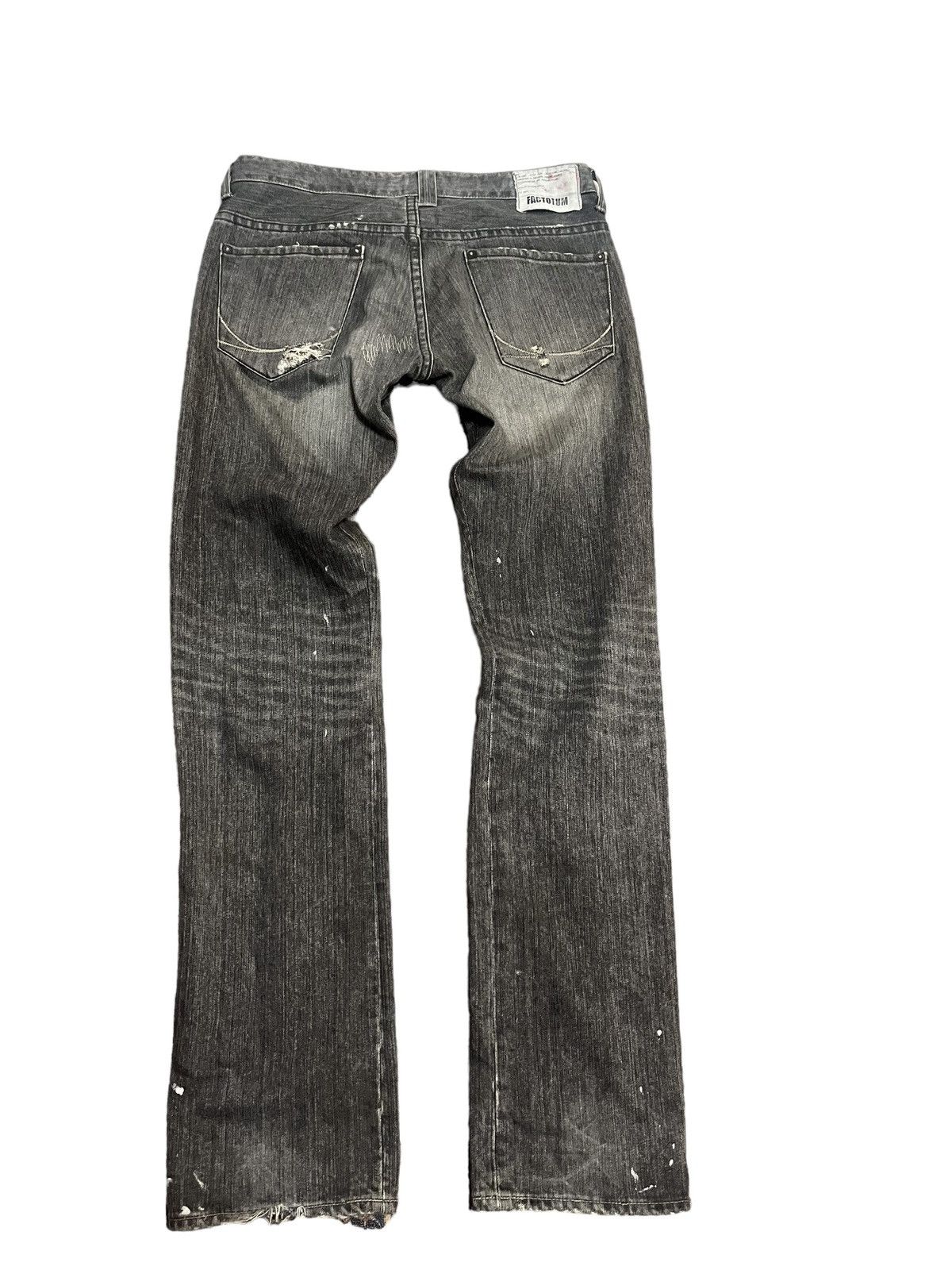 14th Addiction × FACTOTUM × Jean Factotum Japanese Distress jeans size 32 x 33 inches Size US 32 / EU 48 - 3 Thumbnail