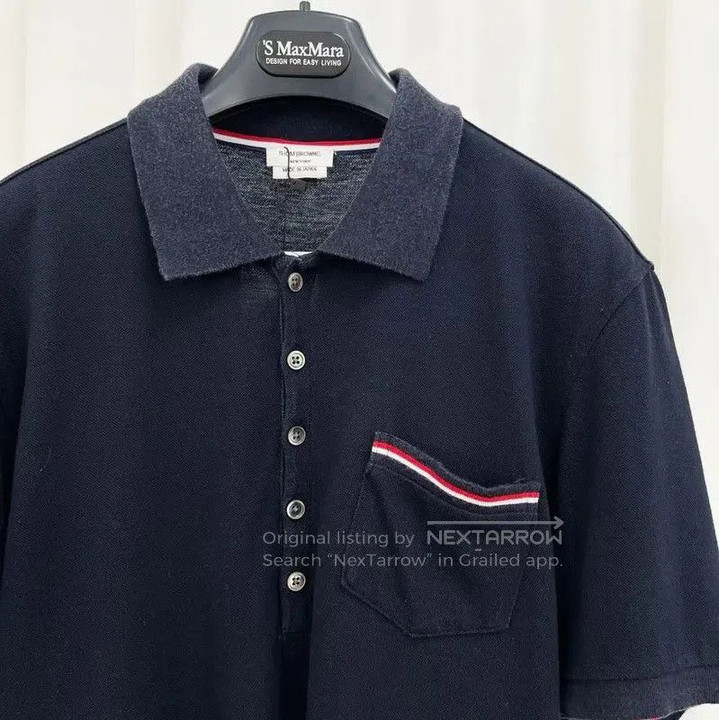 Thom Browne Thom Browne Summer Navy Cotton Striped Polo . Size US M / EU 48-50 / 2 - 3 Thumbnail
