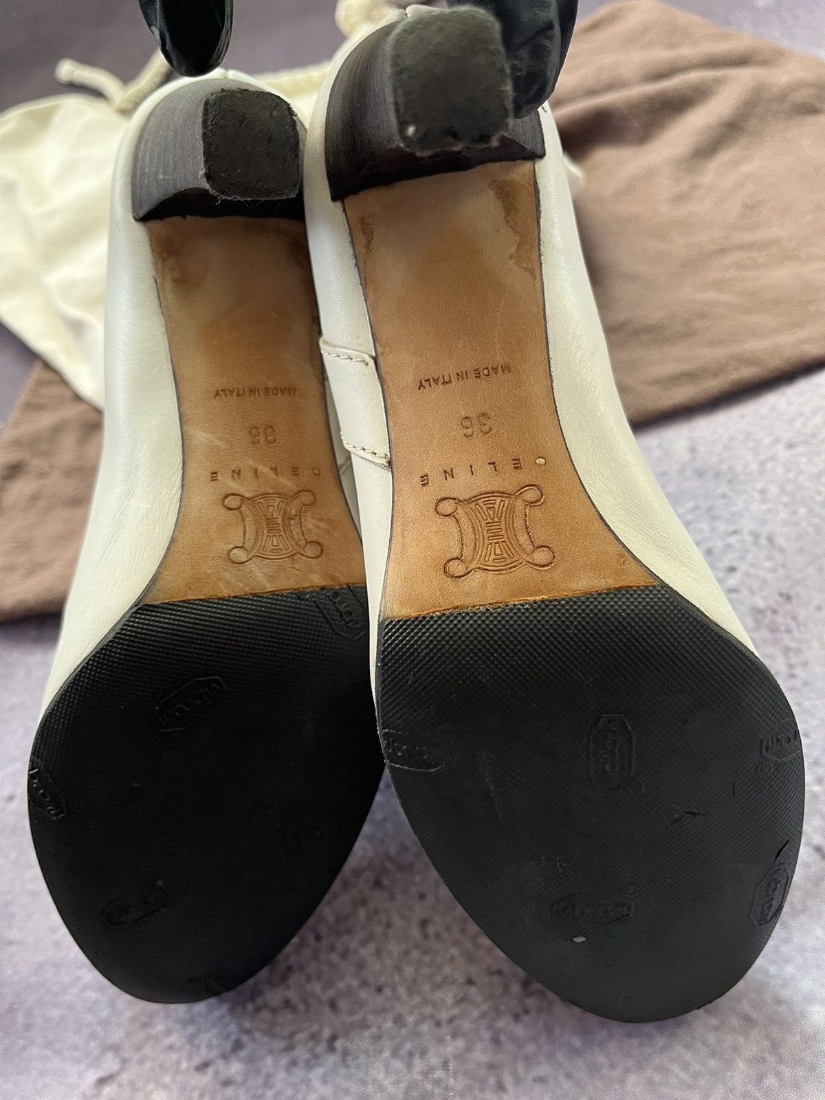 Celine Celine White Heels Size US 6 / IT 36 - 14 Thumbnail