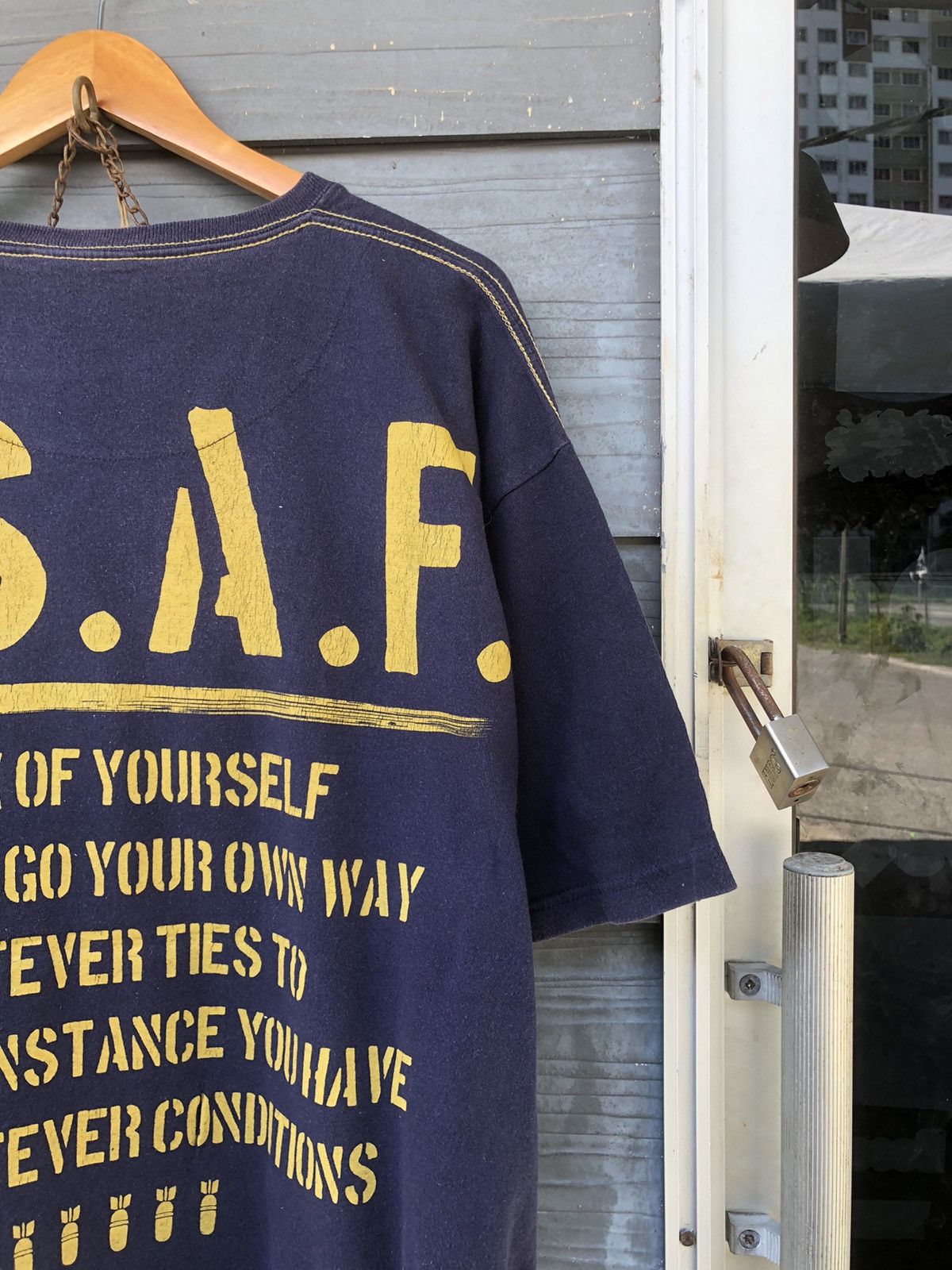 Alpha Industries × Vintage Vintage Y2K Smack Aspiration USAF Backhit Baggy Tshirt Size US XXL / EU 58 / 5 - 6 Thumbnail