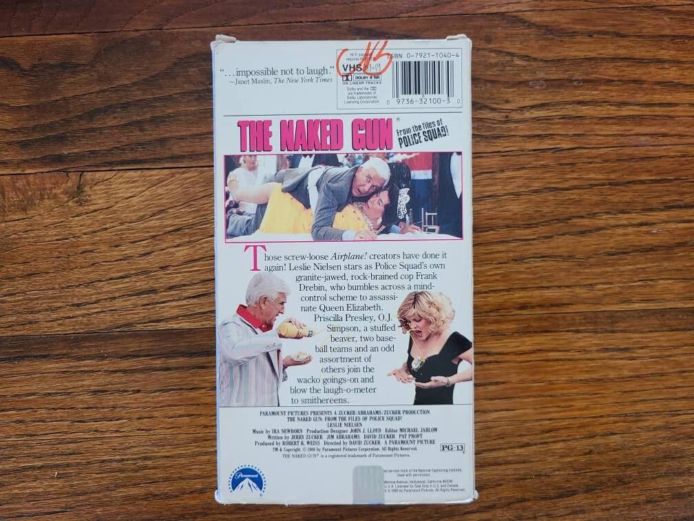 Designer Naked Gun Vintage Classic Comedy VHS Size ONE SIZE - 2 Thumbnail