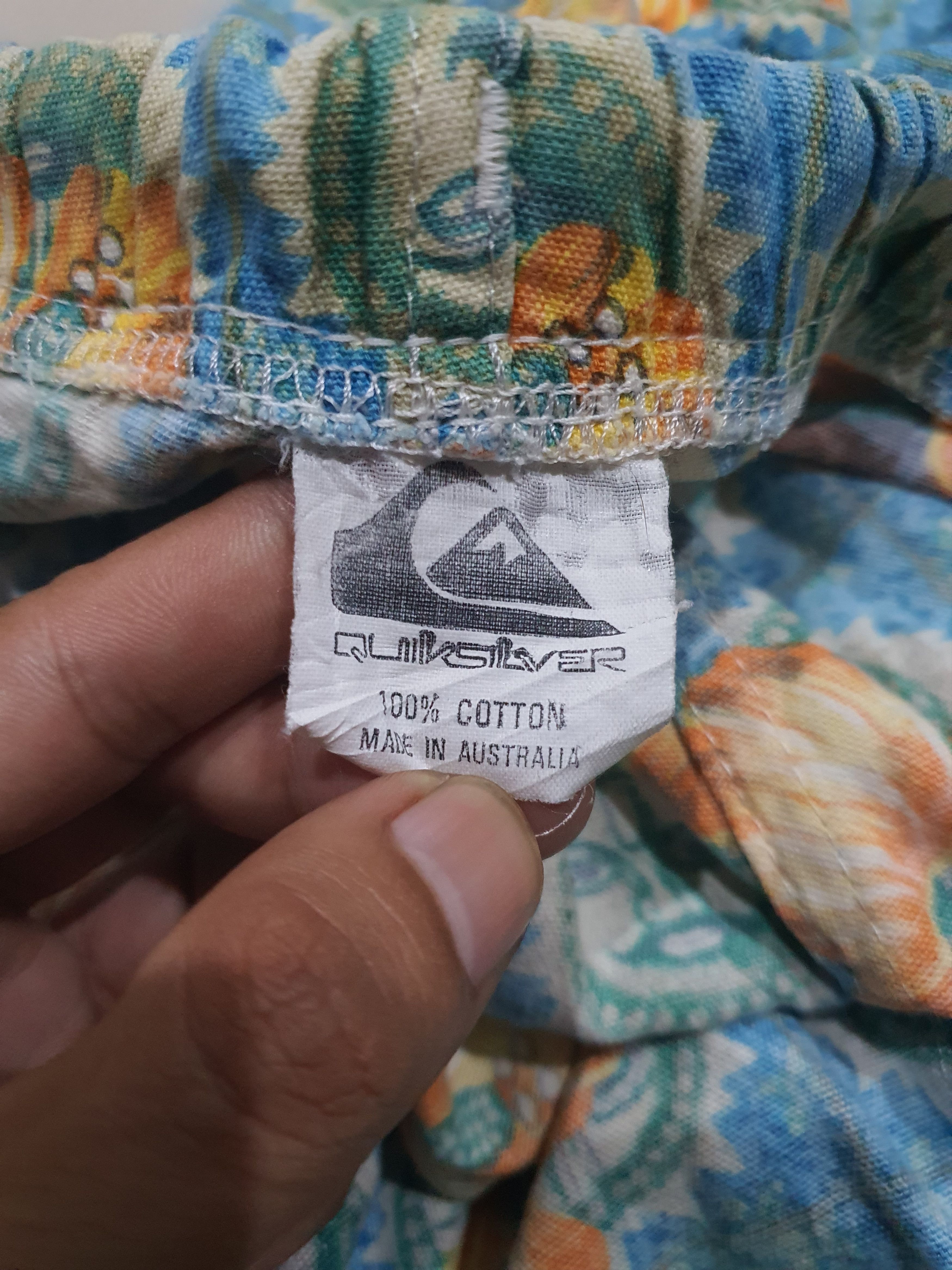 Quiksilver × Vintage Rare! 🔥 80s Quiksilver Surf Skate Volley Swim Shorts Cotton Size US 34 / EU 50 - 5 Thumbnail