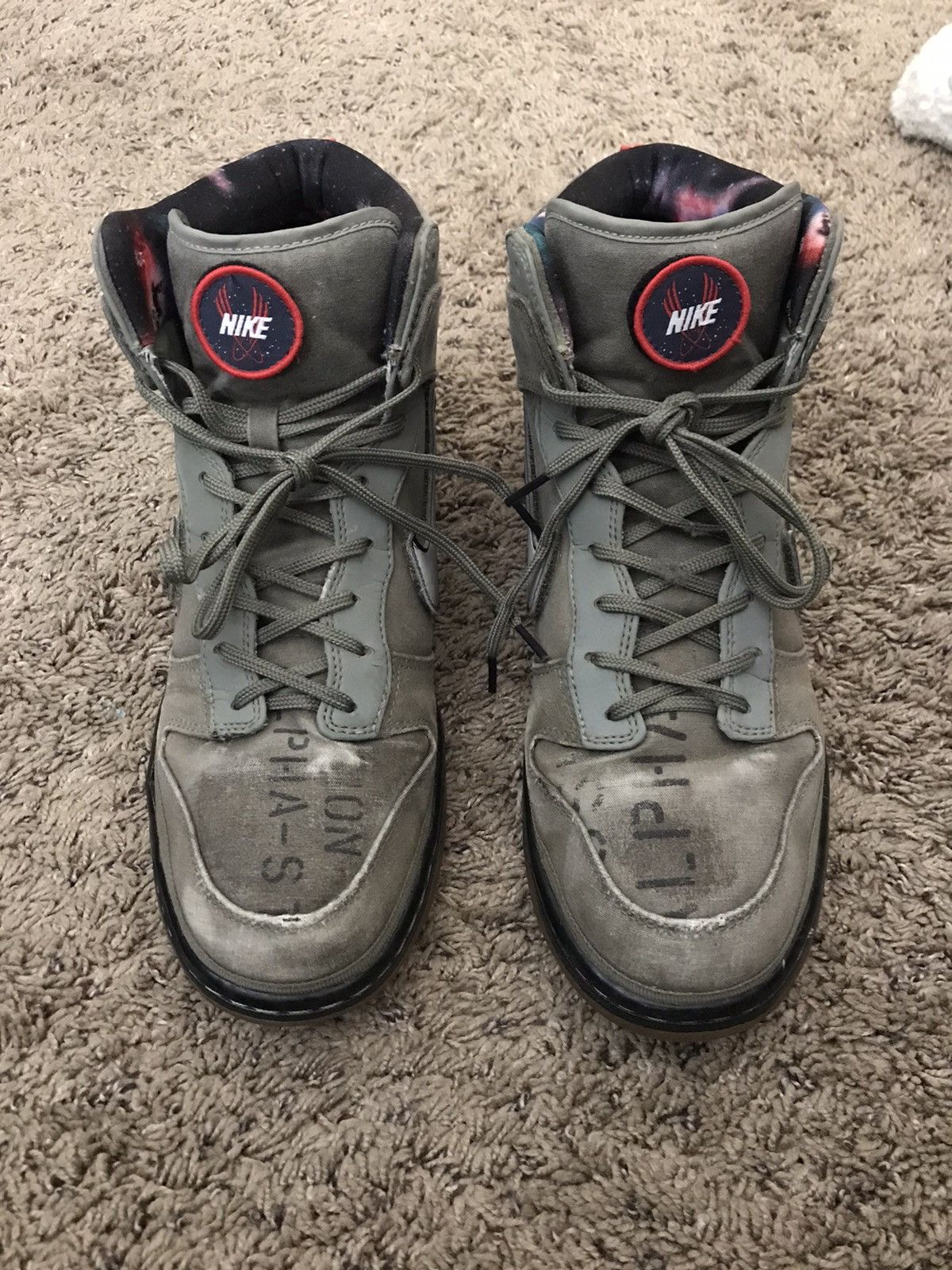 Nike Nike Dunk Premium Qs High Galaxy Rogue Green Size 12 Size US 12 / EU 45 - 3 Thumbnail