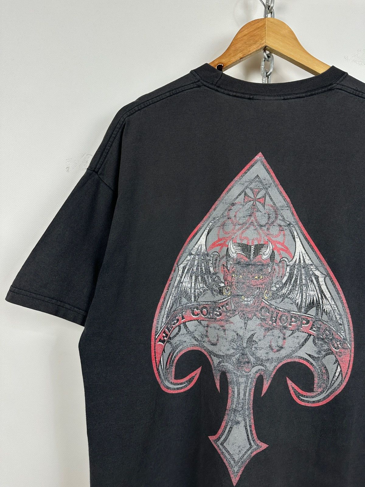 West Coast Choppers Vintage West Coast Choppers Devil Faded Black T-Shirt Size US XL / EU 56 / 4 - 4 Thumbnail
