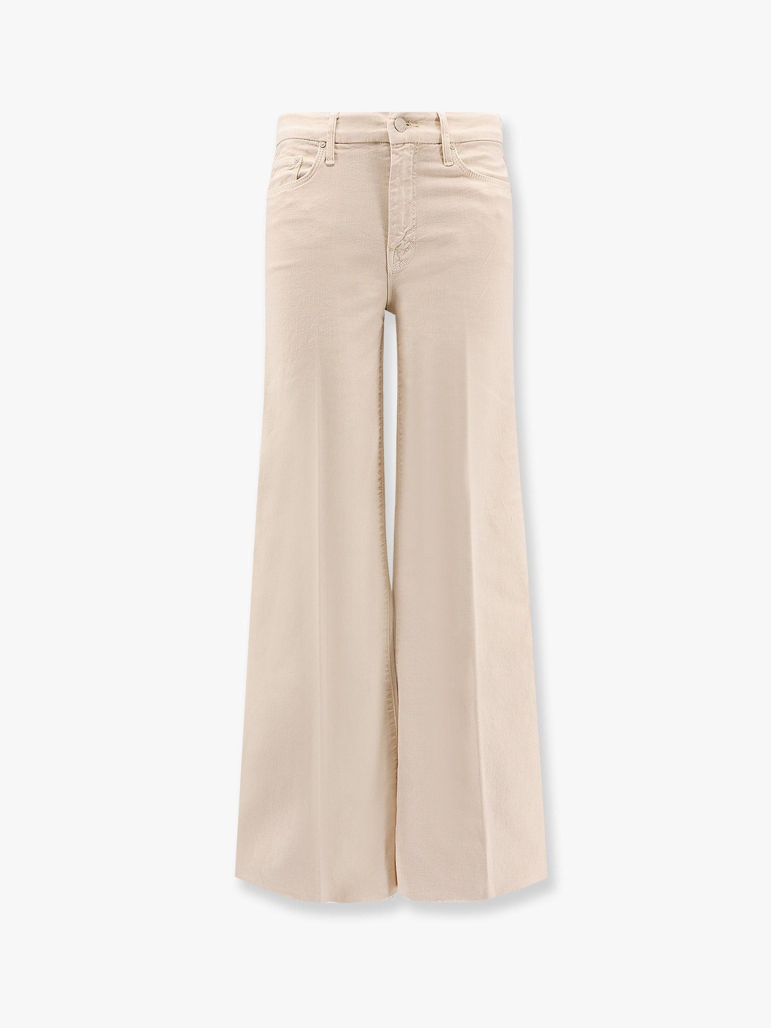 パンツ MOTHER Stretch cotton trouser with embroidered monogram MOTHER Stretch Cotton Trouser With Embroidered Monogram