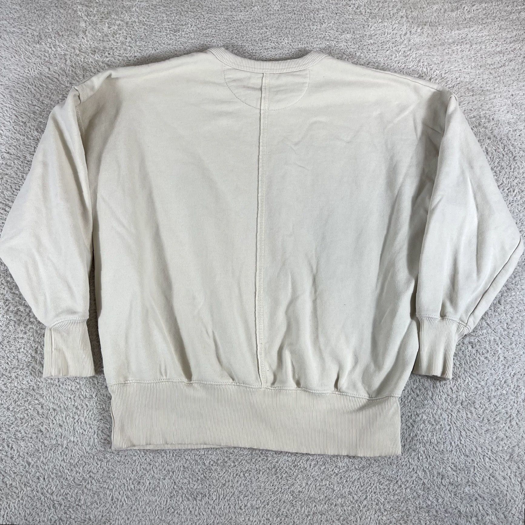 American Eagle Outfitters American Eagle Outfitters Sweatshirt Crewneck Adult Small Ivory Oversized Boxy Y2K Preppy Mens Size US S / EU 44-46 / 1 - 2 Thumbnail