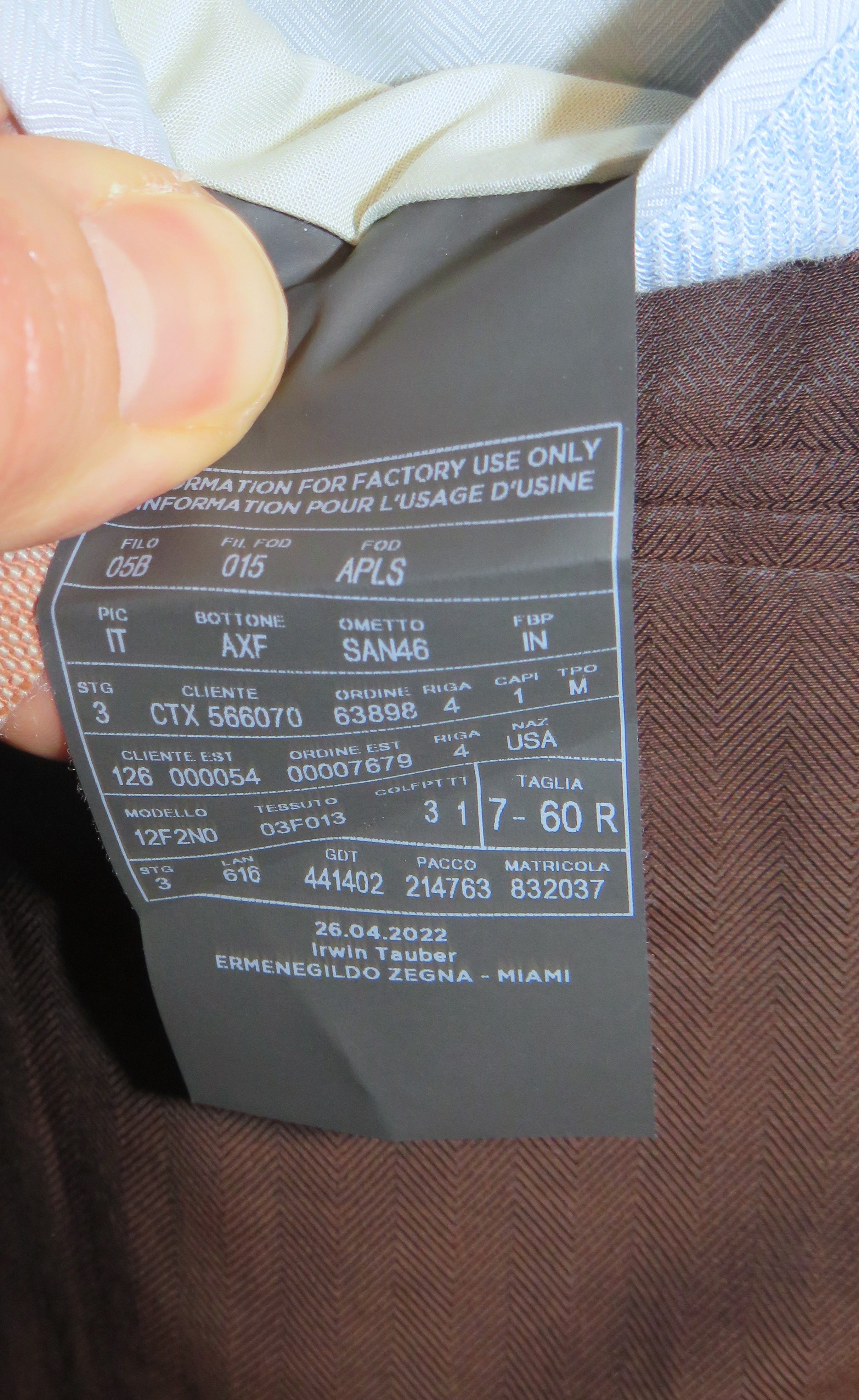 Ermenegildo Zegna Su Misura Couture Seafoam Current Silk Blend Sport Coat 50R Size 50R - 13 Thumbnail