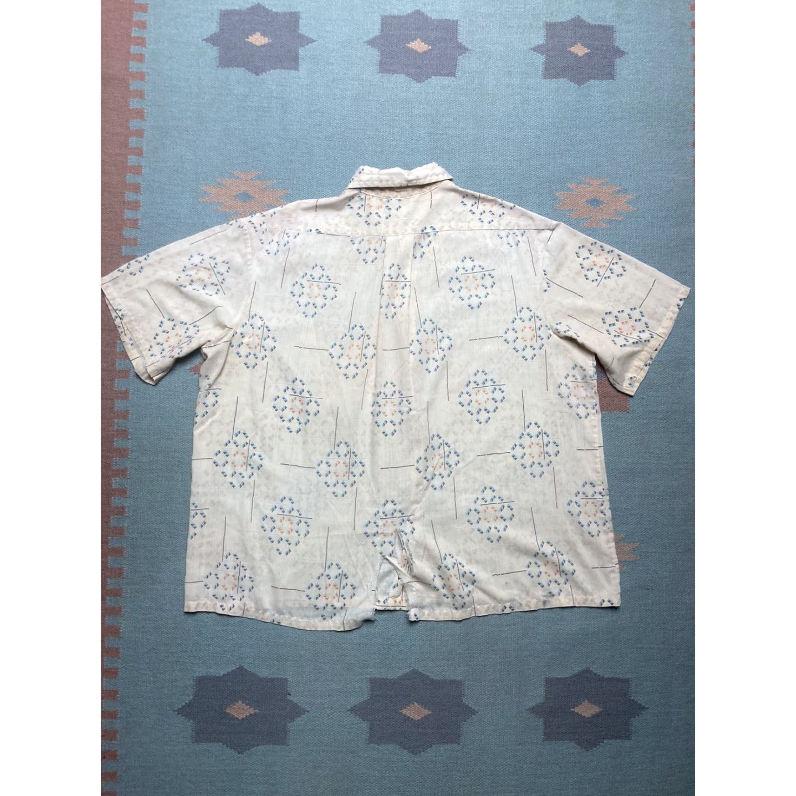 Vintage VINTAGE Towncraft Shirt Geometric Diamonds 3XL Short Sleeve Size US XXL / EU 58 / 5 - 2 Thumbnail