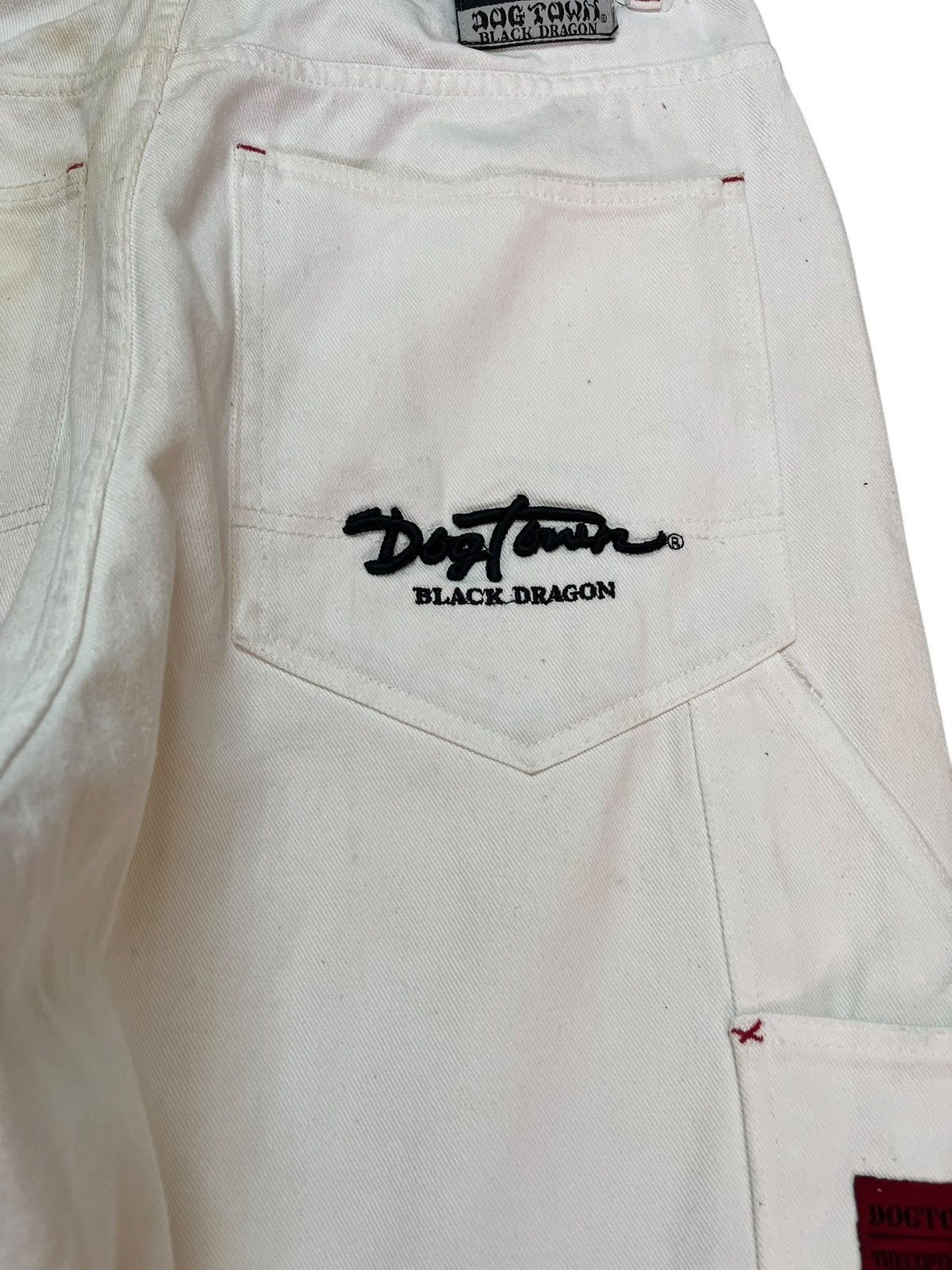 Dogtown Vintage Dogtown Black Dragon Baggy Skate Double Pocket Denim Size US 31 - 10 Thumbnail