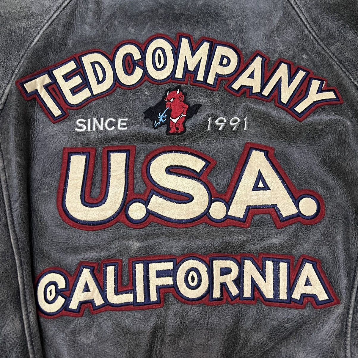 Tedman Vintage Rare Ted Company Leather Varsity Jacket Size US M / EU 48-50 / 2 - 19 Thumbnail