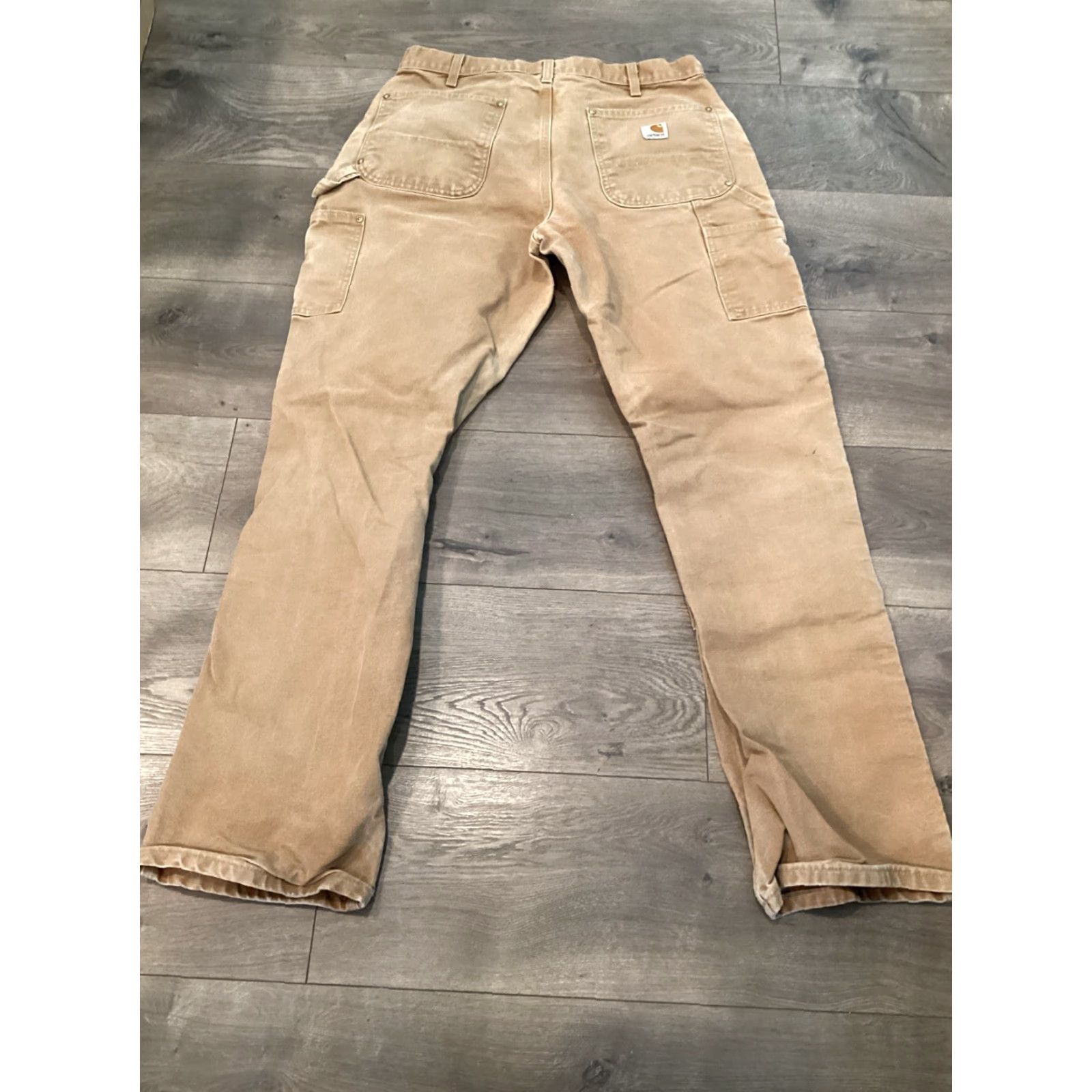 Carhartt VINTAGE Carhartt Jeans Pant Work Distressed Double Knee Denim Tan 34x34 Mens Regular Inseam 30 Size US 34 / EU 50 - 7 Thumbnail