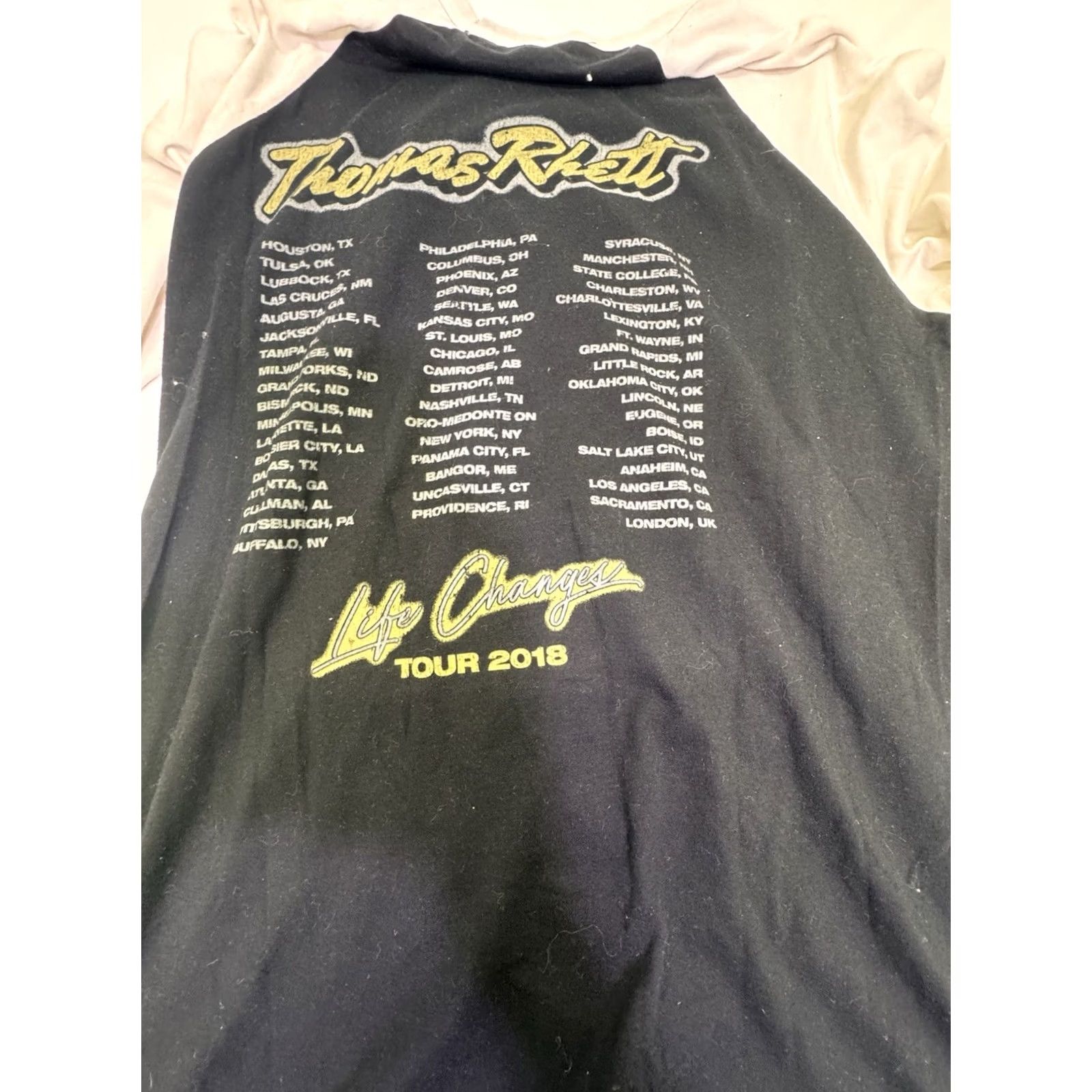Changes Thomas Rhett Life Changes 2018 Tour 3/4 Sleeve Raglan Band Concert Shirt Mens M Size US M / EU 48-50 / 2 - 5 Thumbnail