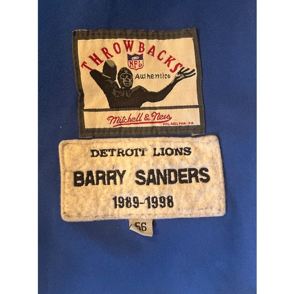 Mitchell & Ness Detroit Lions Barry Sanders #20 Mitchell & Ness Throwback Size US XL / EU 56 / 4 - 5 Thumbnail