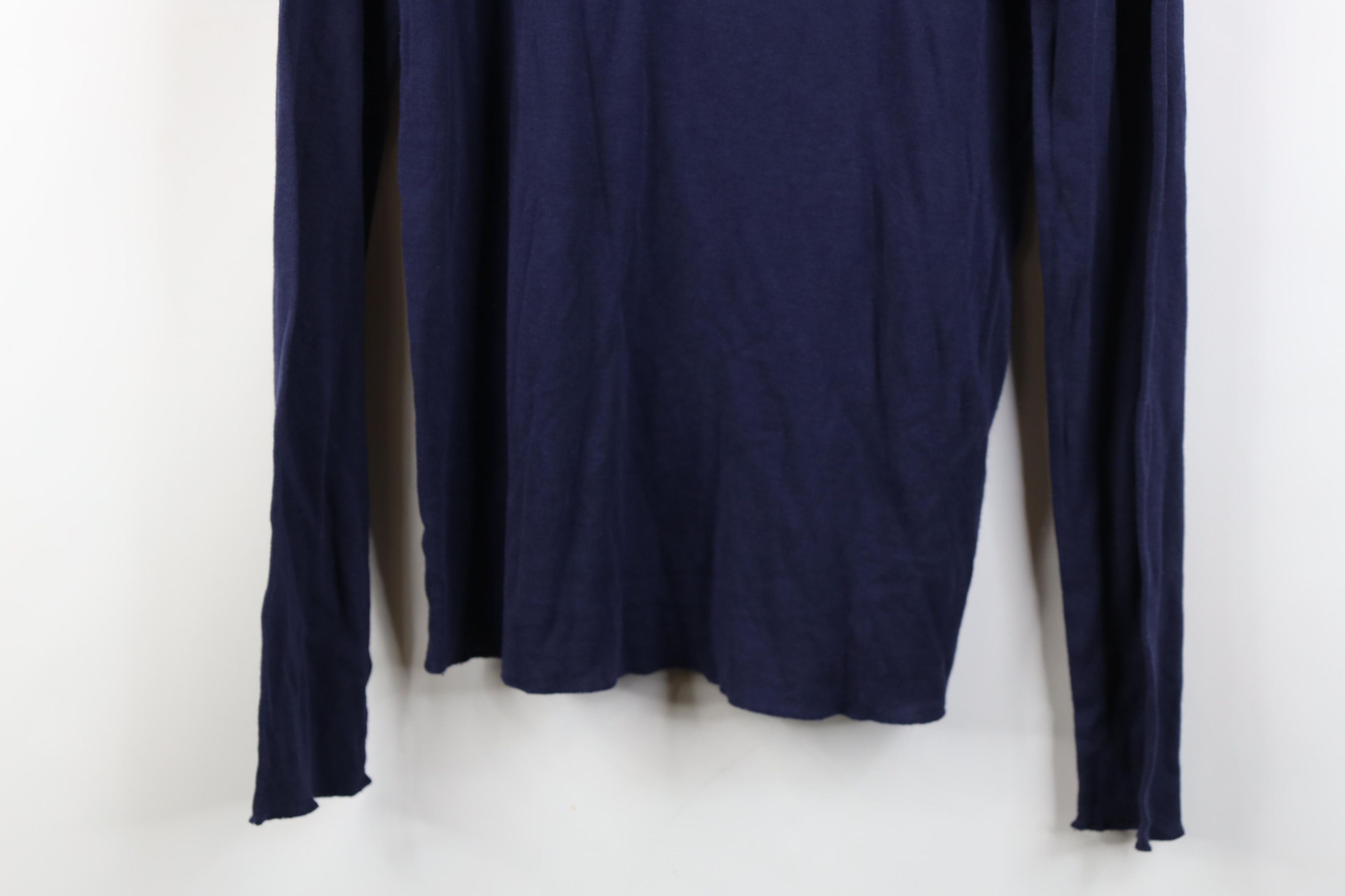 Polo Ralph Lauren Vintage 90s Ralph Lauren Ribbed Knit Turtleneck T-Shirt Blue Size XL / US 12-14 / IT 48-50 - 3 Thumbnail
