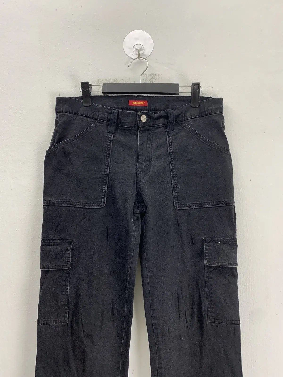 Japanese Brand Blue Asphalt Utility Flare/Bootcut Cargo Trousers Pants W32 Size US 32 / EU 48 - 2 Thumbnail