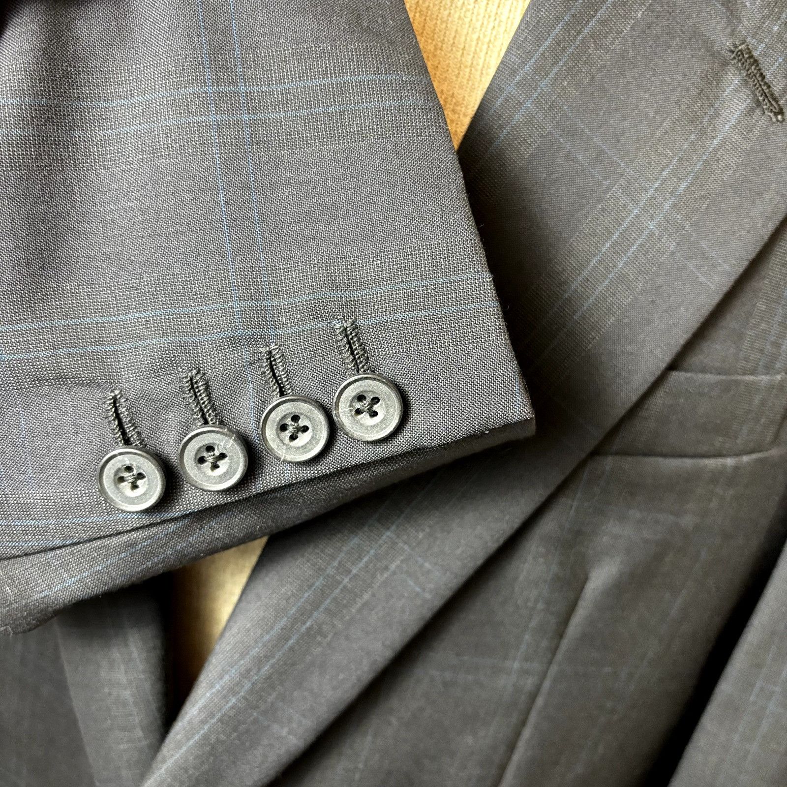 Other Norman Hilton NWOT Sport Coat Sz 39L Navy Windowpane Slim Fi Size 40L - 10 Thumbnail