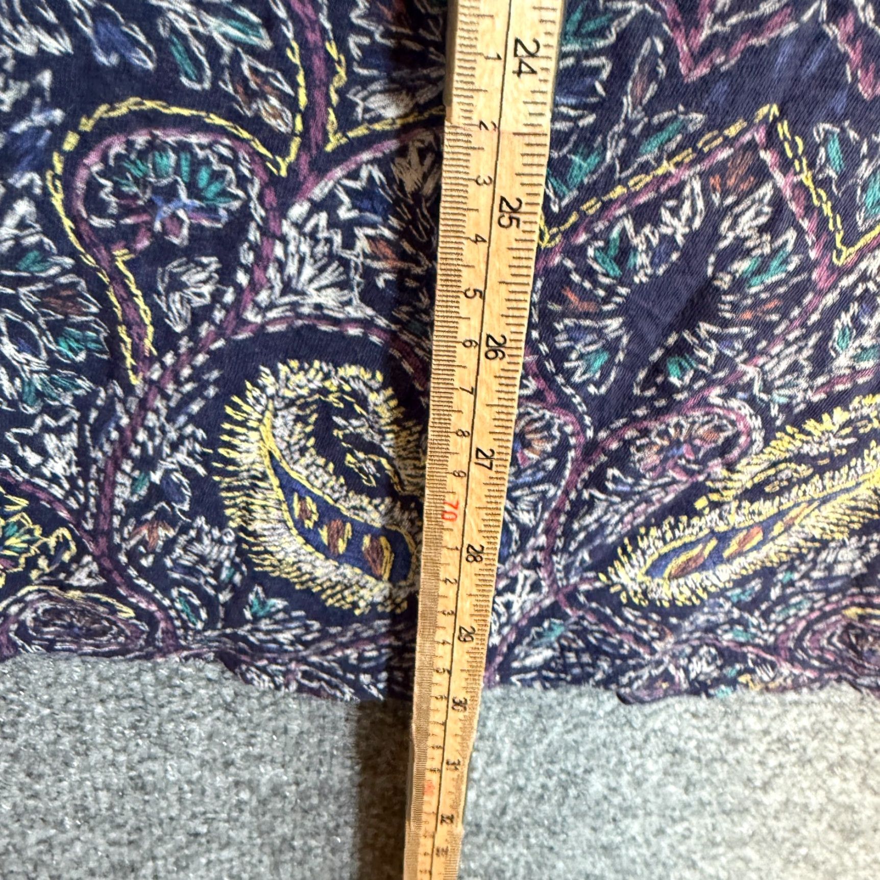 Lucky Brand Lucky Brand Shirt Womens 2X Blue Paisley Floral Tshirt Bohemian Flowy Size XXL / US 16-18 / IT 52-54 - 5 Thumbnail