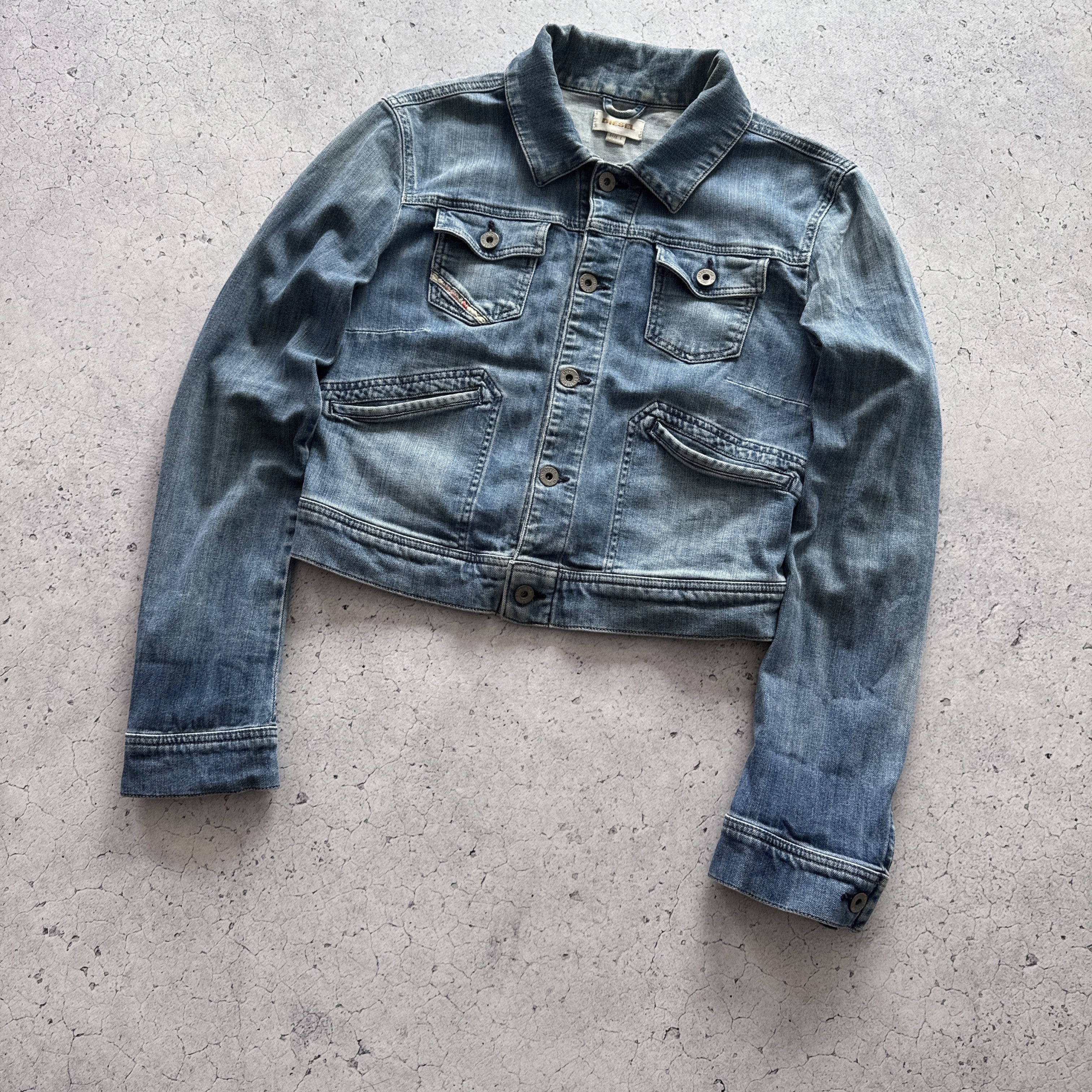 Diesel Diesel Denim Jacket Button Up Vintage Cropped Y2K Size L Size M / US 6-8 / IT 42-44 - 2 Thumbnail