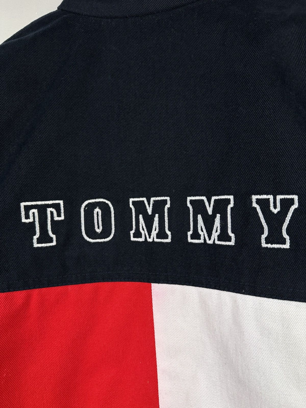Tommy Hilfiger × Vintage Vintage 90’s Tommy Hilfiger Big Embroidered Logo Jacket Size US XS / EU 42 / 0 - 11 Thumbnail