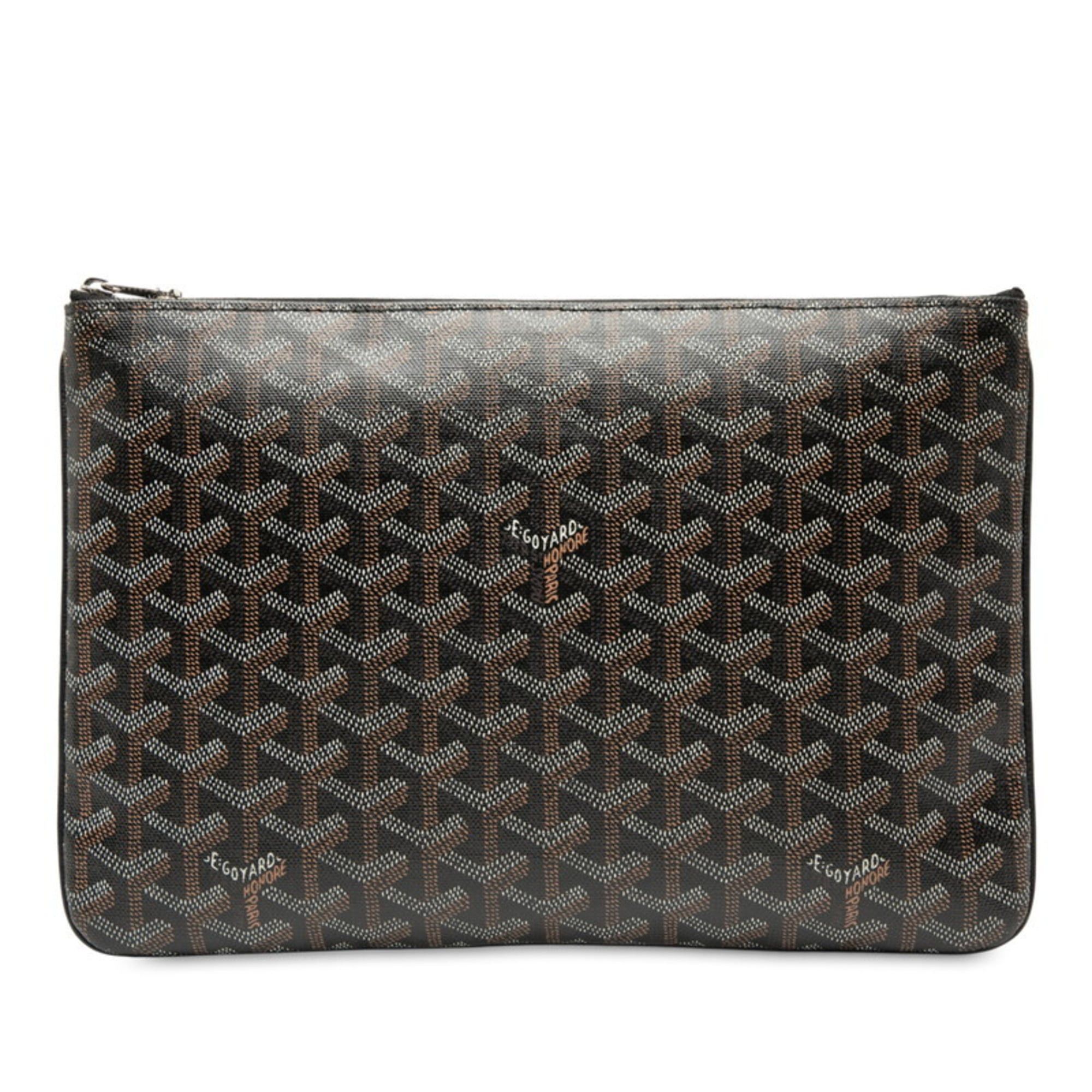 Goyard Goyard Senna MM Clutch Bag Brown White Women's GOYARD Size ONE SIZE - 1 Thumbnail