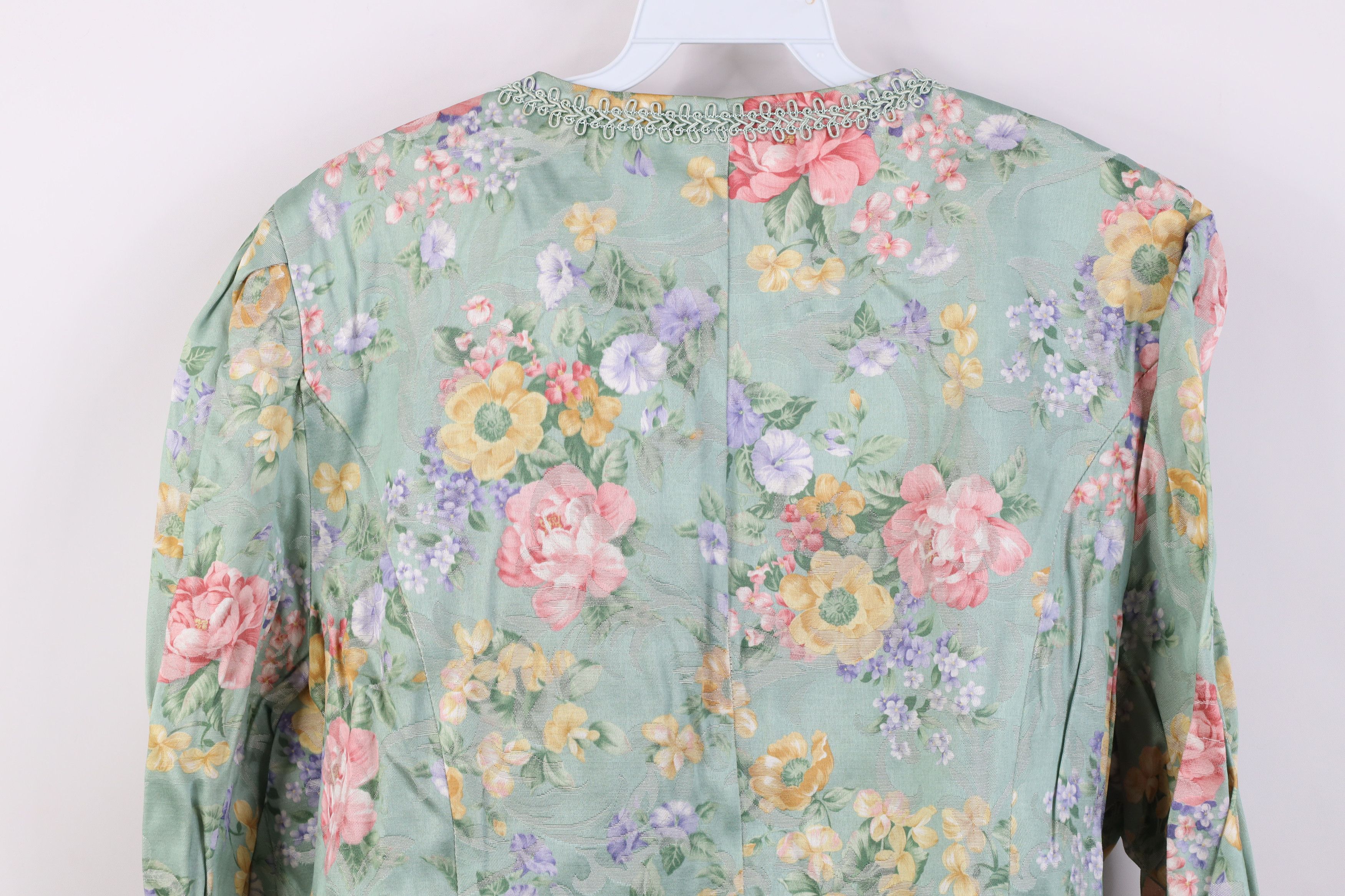 Vintage Vintage 90s Streetwear Floral Evening Blazer Jacket USA Size XXL / US 16-18 / IT 52-54 - 12 Thumbnail
