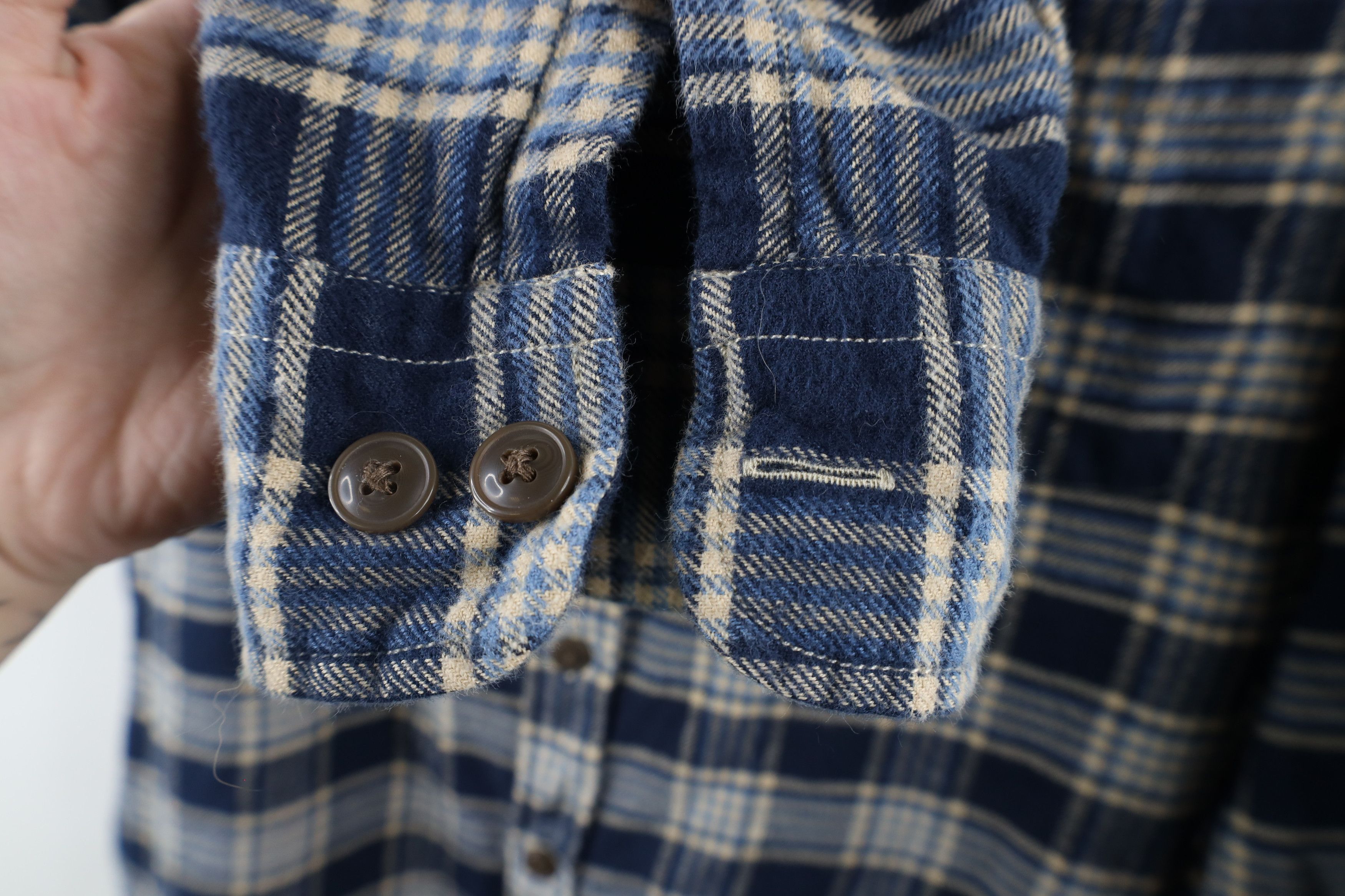 Lands' End × Vintage Vintage Lands End Fit Flannel Collared Button Down Shirt Size US L / EU 52-54 / 3 - 8 Thumbnail