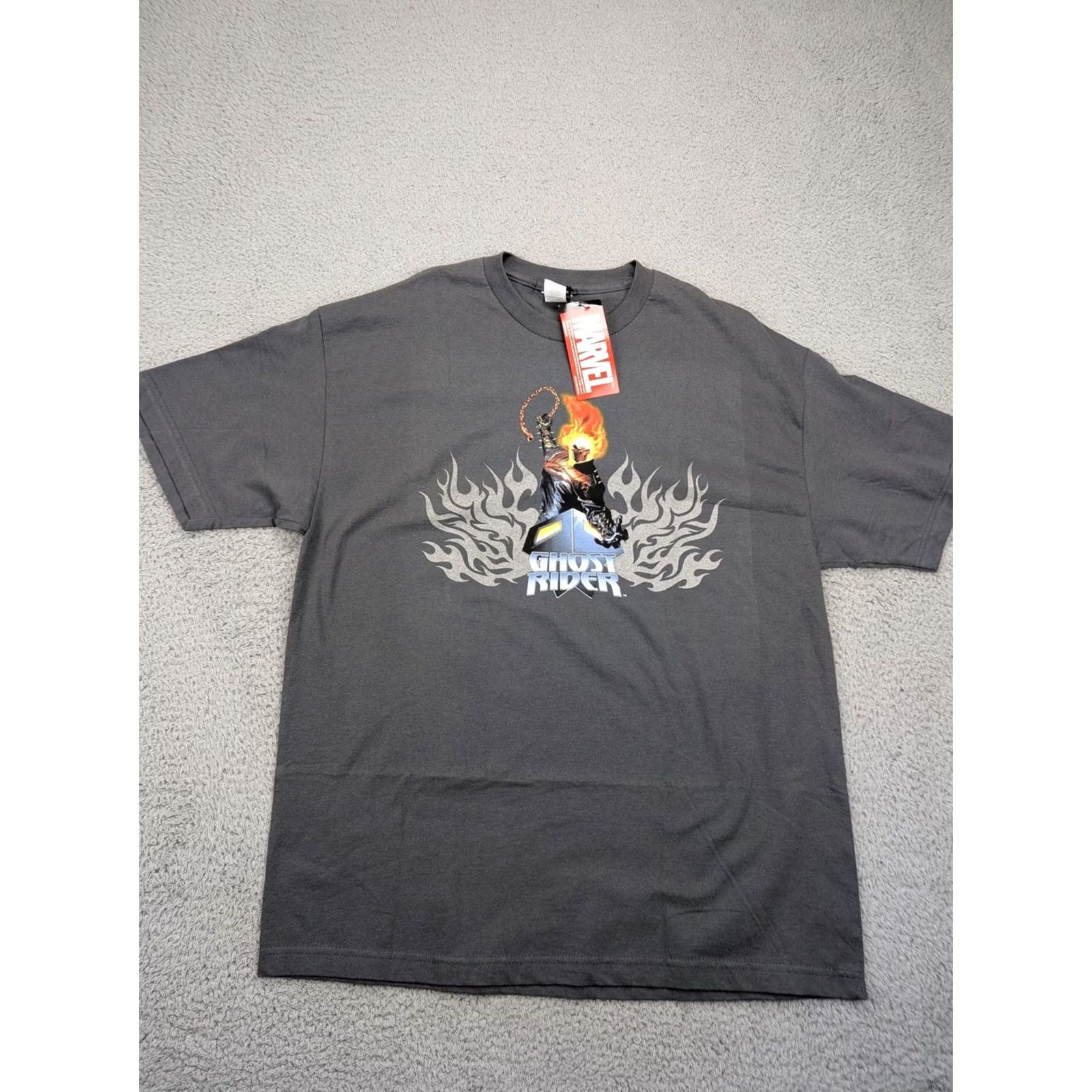 Vintage VINTAGE Marvel Ghost Rider Shirt Mens XL Gray Graphic Tee 2004 Mad Engine 2000s Size US XL / EU 56 / 4 - 2 Thumbnail