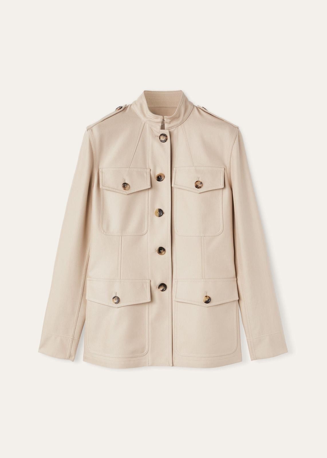 o1srvl11e0125 FAN6659 Ashley Cotton Jacket in Beige