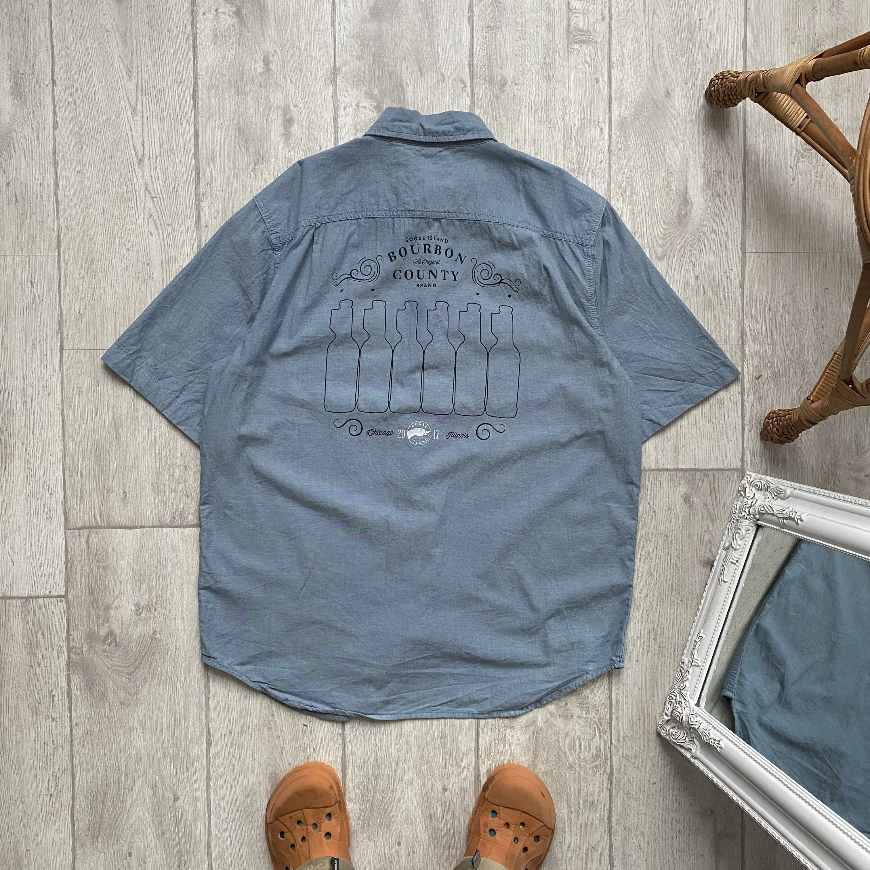Carhartt 🥃 00s Carhartt Shirt Burbon Drink Promo Short sleeve Size US L / EU 52-54 / 3 - 1 Thumbnail