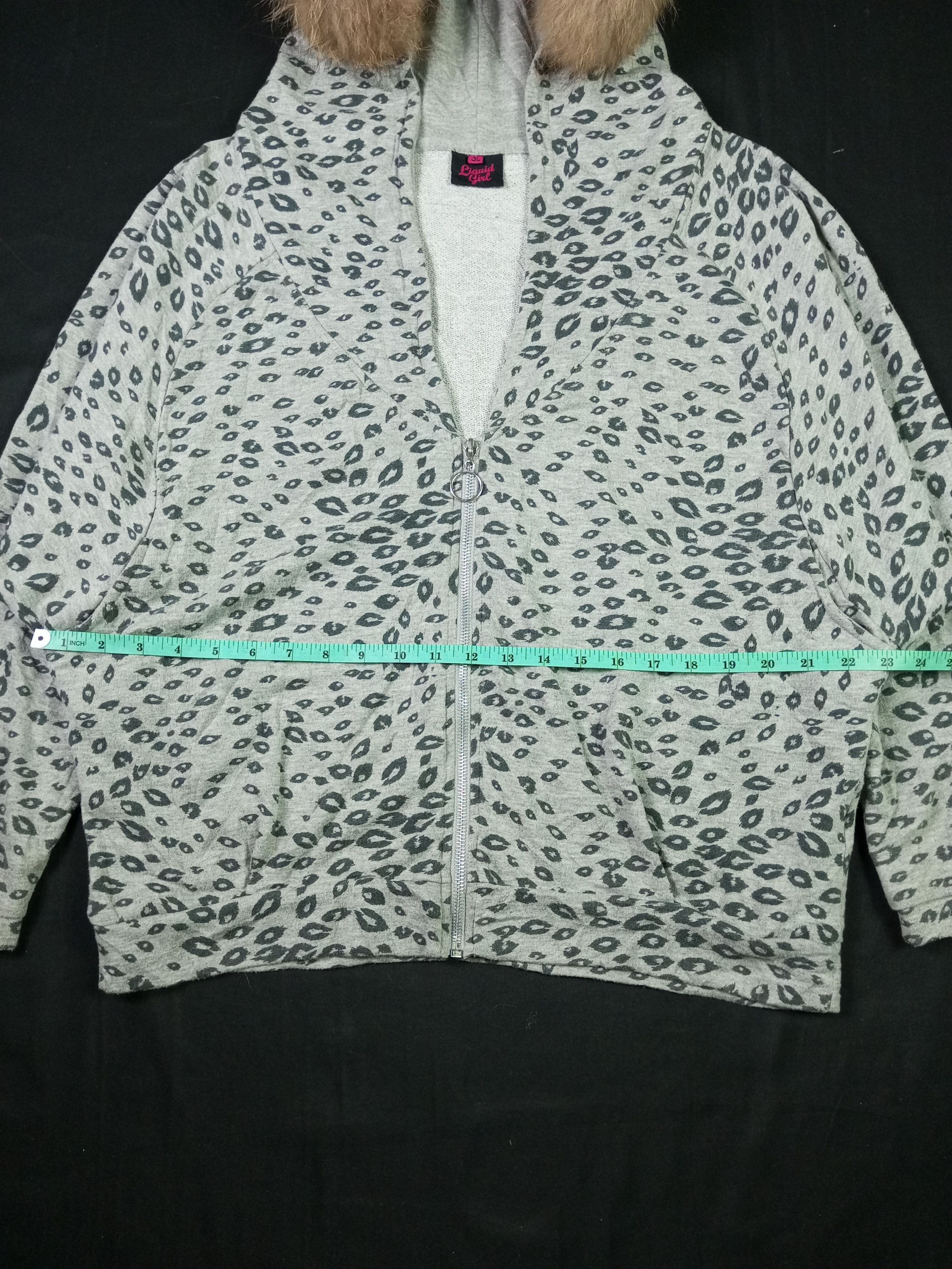 If Six Was Nine Liquid Girl leopard Bat Wing Fur Hoodie Size US XXL / EU 58 / 5 - 12 Thumbnail